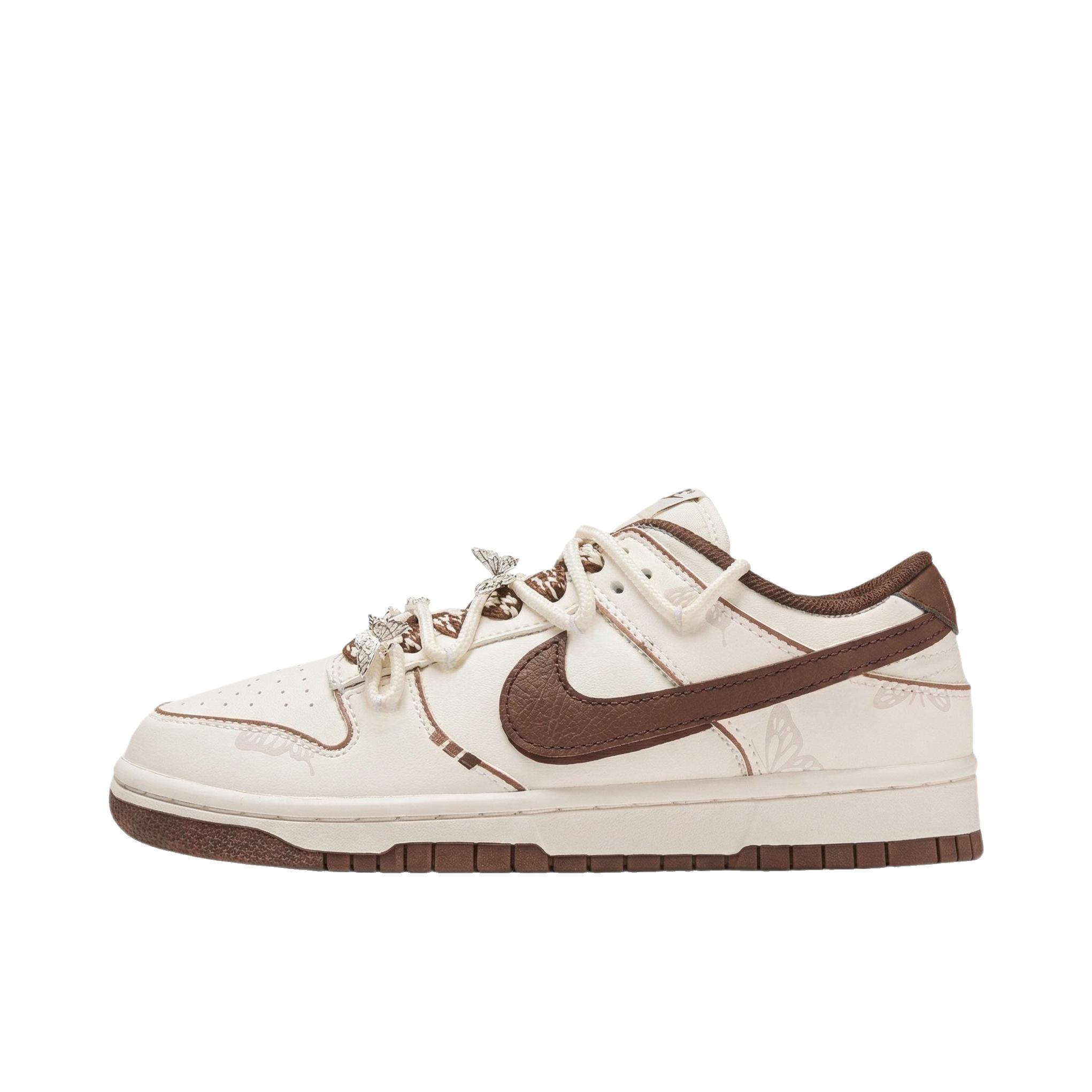 推荐商品：【定制球鞋】 Nike Dunk 板鞋 平跟系带防滑耐磨做旧高街简约百搭潮流复古美式 粽碟