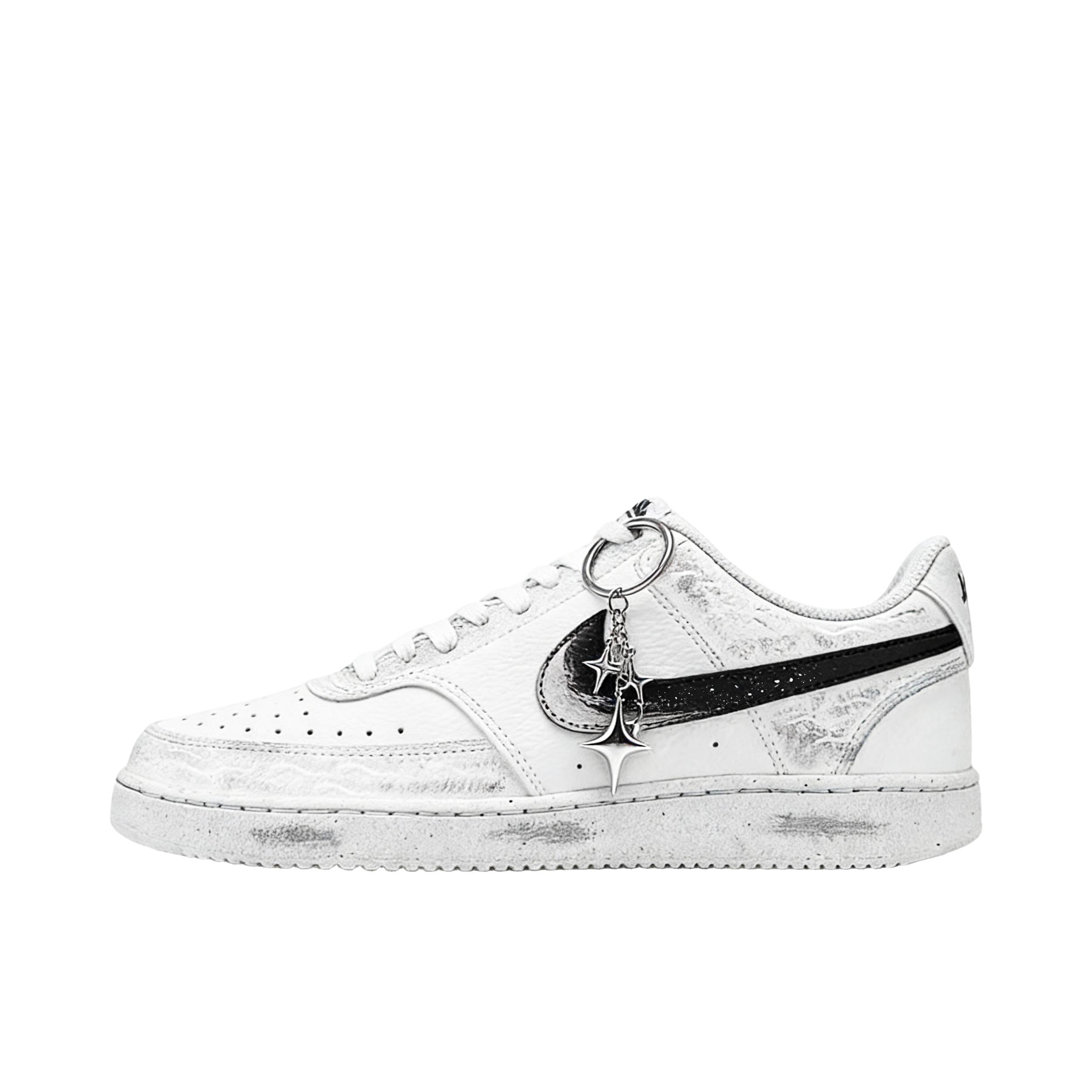 推荐商品：【定制球鞋】 Nike Court Vision 1 板鞋 防水美式简约防滑减震复古 灰色