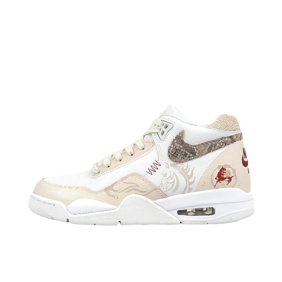 推荐商品：【定制球鞋】Nike Flight Legacy 高帮 舒适减震 防滑耐磨 潮流简约 防水 复古百搭 篮球鞋 吉祥云马