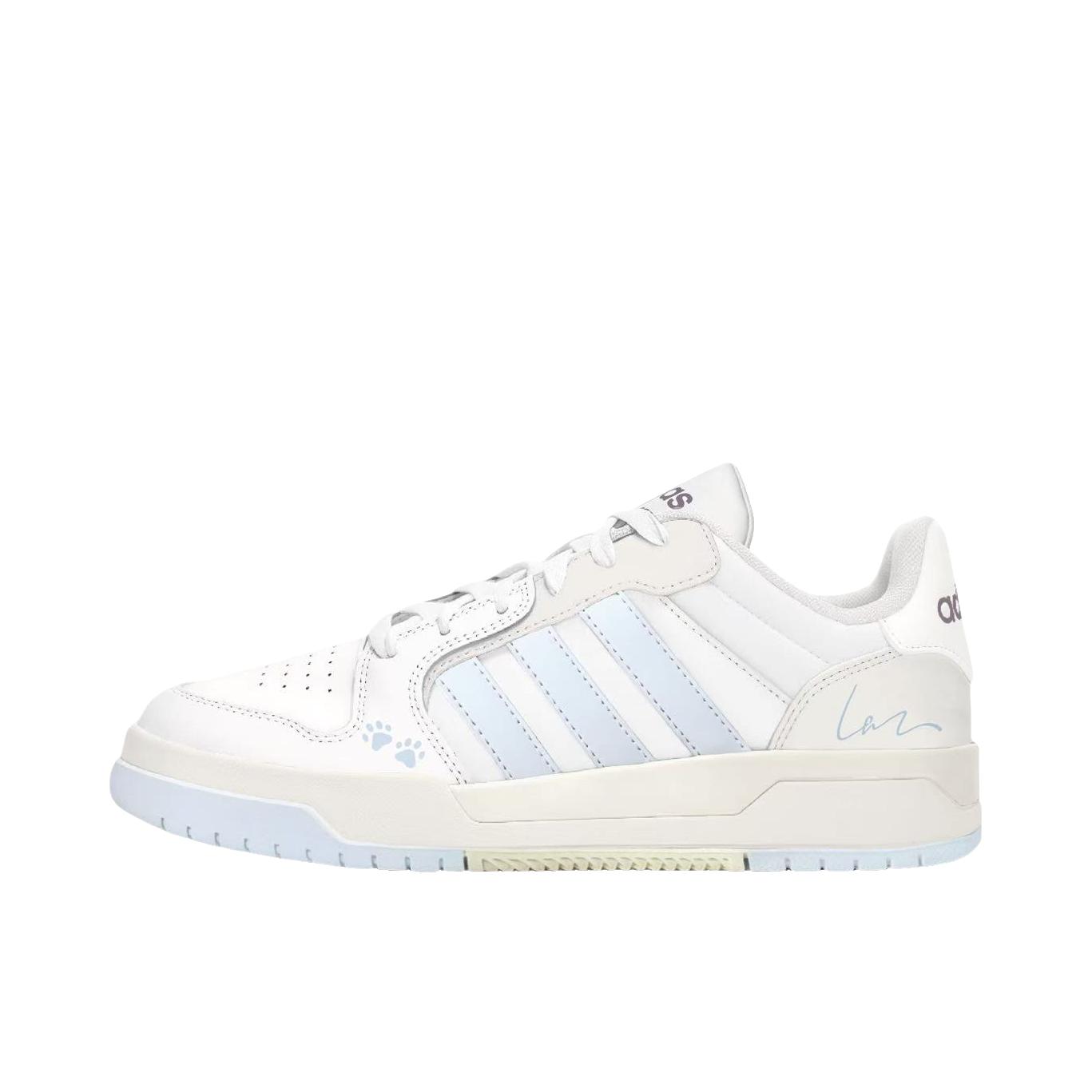 推荐商品：【定制球鞋】adidas neo Entrap 低帮 圆头 系带 防滑耐磨 百搭复古 简约时尚 板鞋 女款/云柔沐蓝