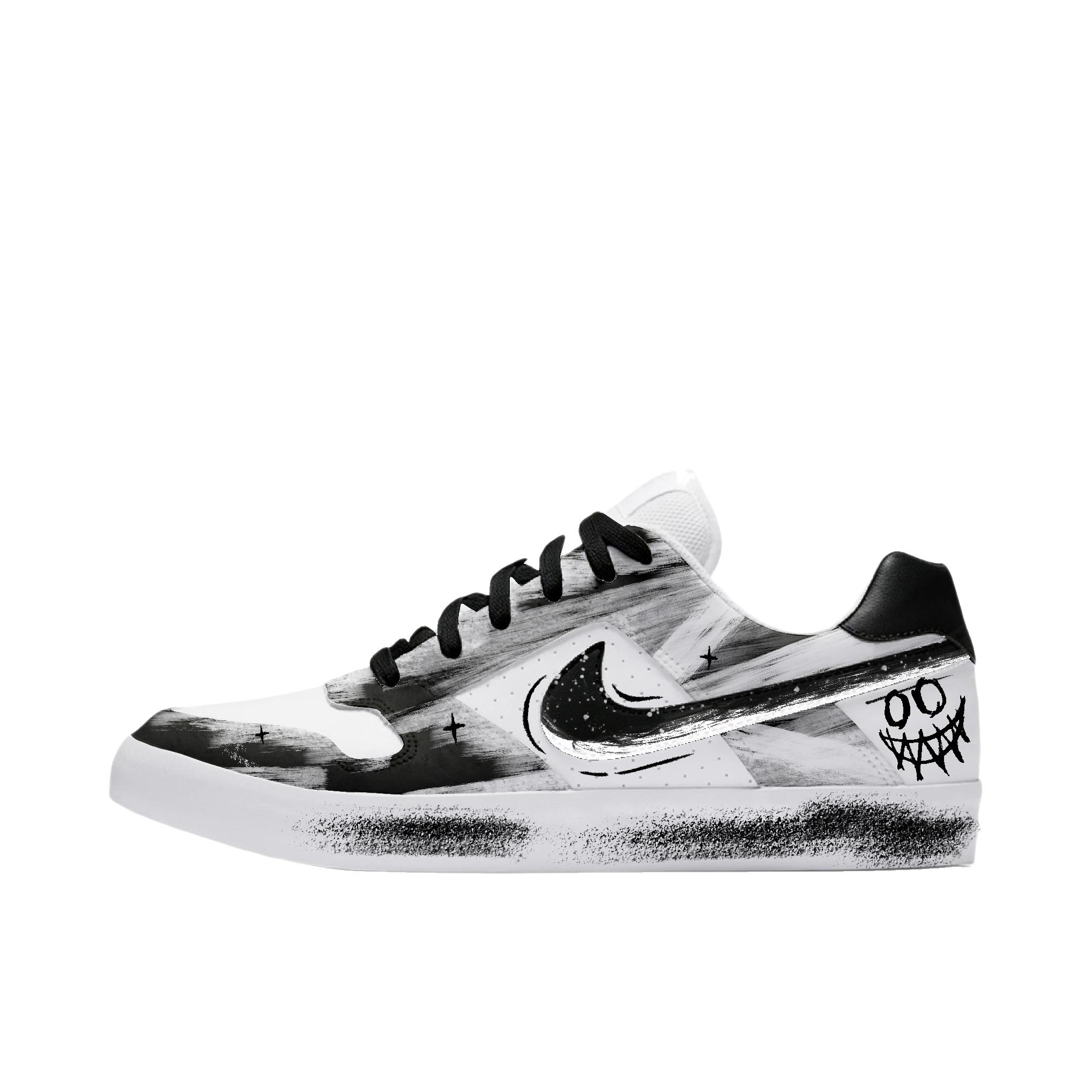 推荐商品：【定制球鞋】Nike SB Delta 防滑耐磨 减震轻便 做旧 低帮 街头 简约 合成革 复古百搭 板鞋 哥特小丑
