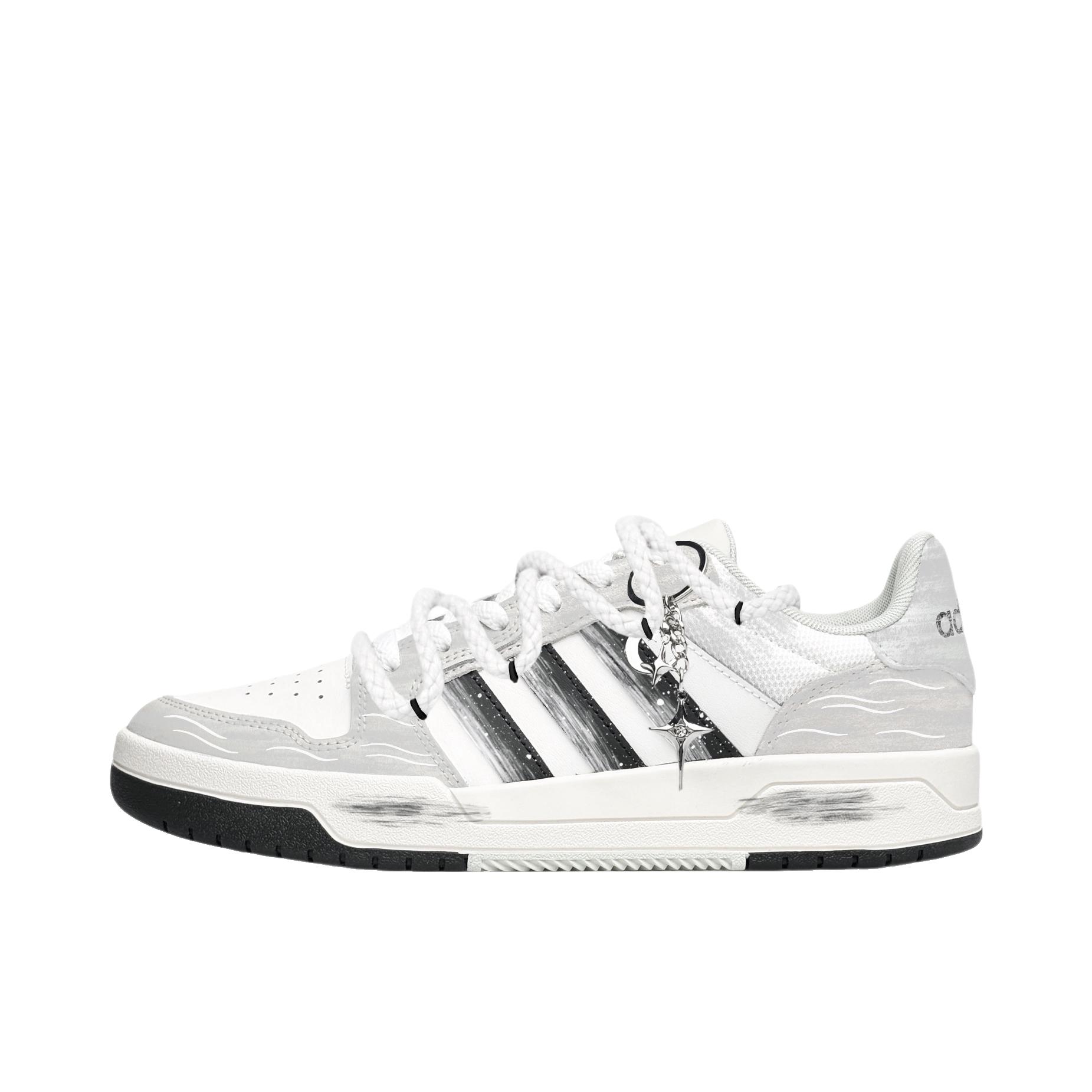 推荐商品：【定制球鞋】adidas neo Entrap 低帮 圆头 系带 防滑耐磨 百搭复古 简约时尚 板鞋 雾海