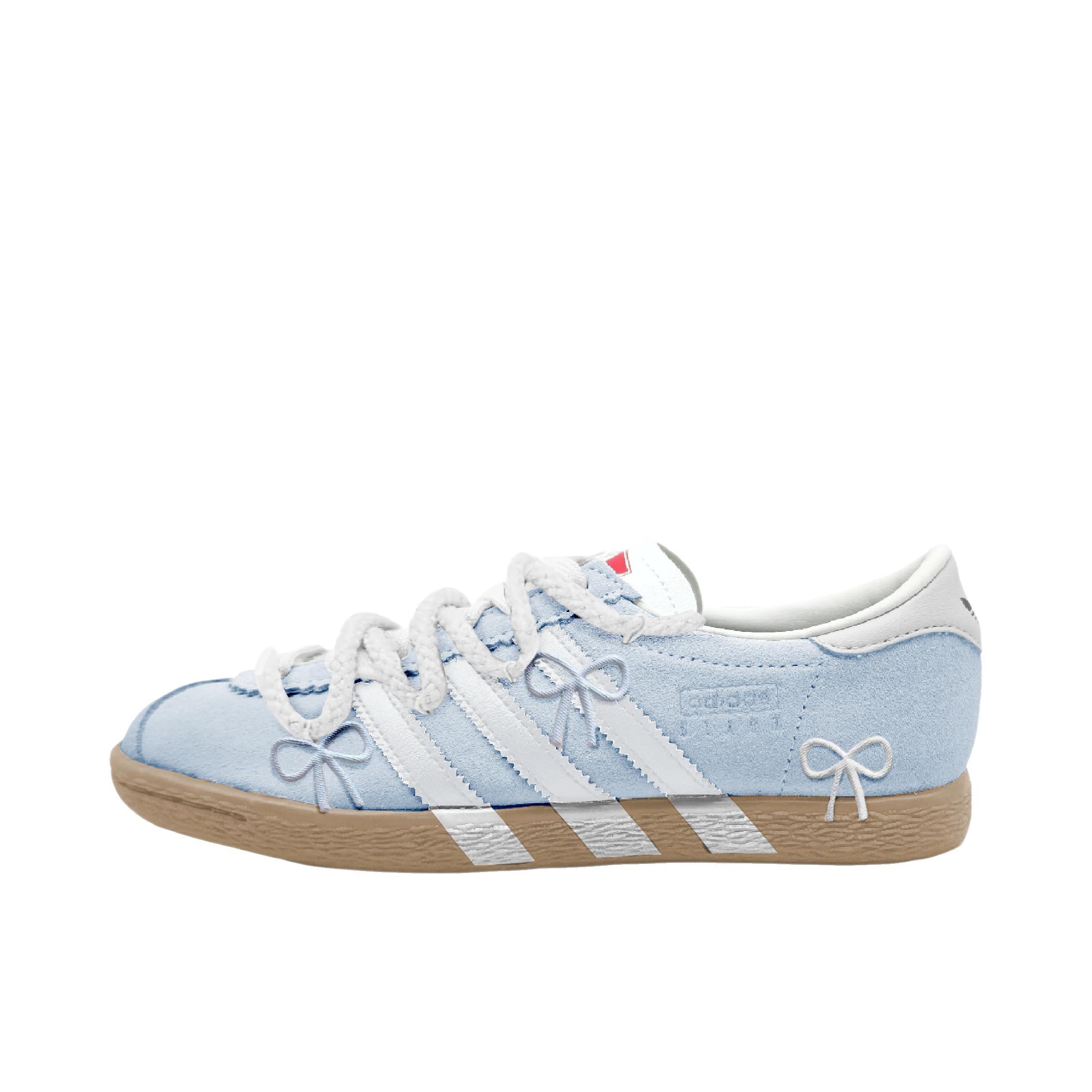 推荐商品：【定制球鞋】 adidas Originals Stadt 板鞋 复古低帮圆头平跟 海边蝴蝶