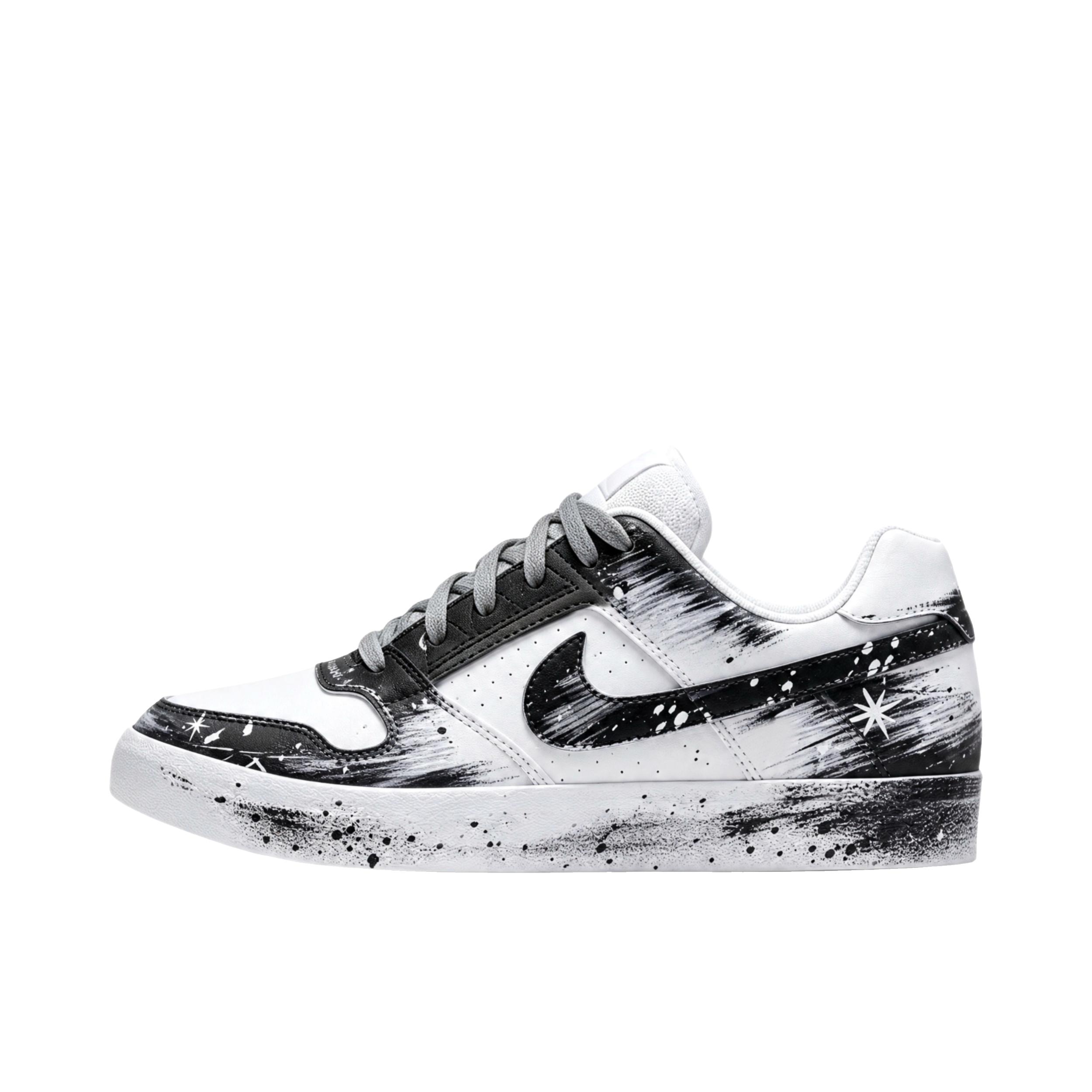 推荐商品：【定制球鞋】Nike SB Delta 防滑耐磨 减震轻便 做旧 低帮 街头 简约 合成革 复古百搭 板鞋 墨星尘