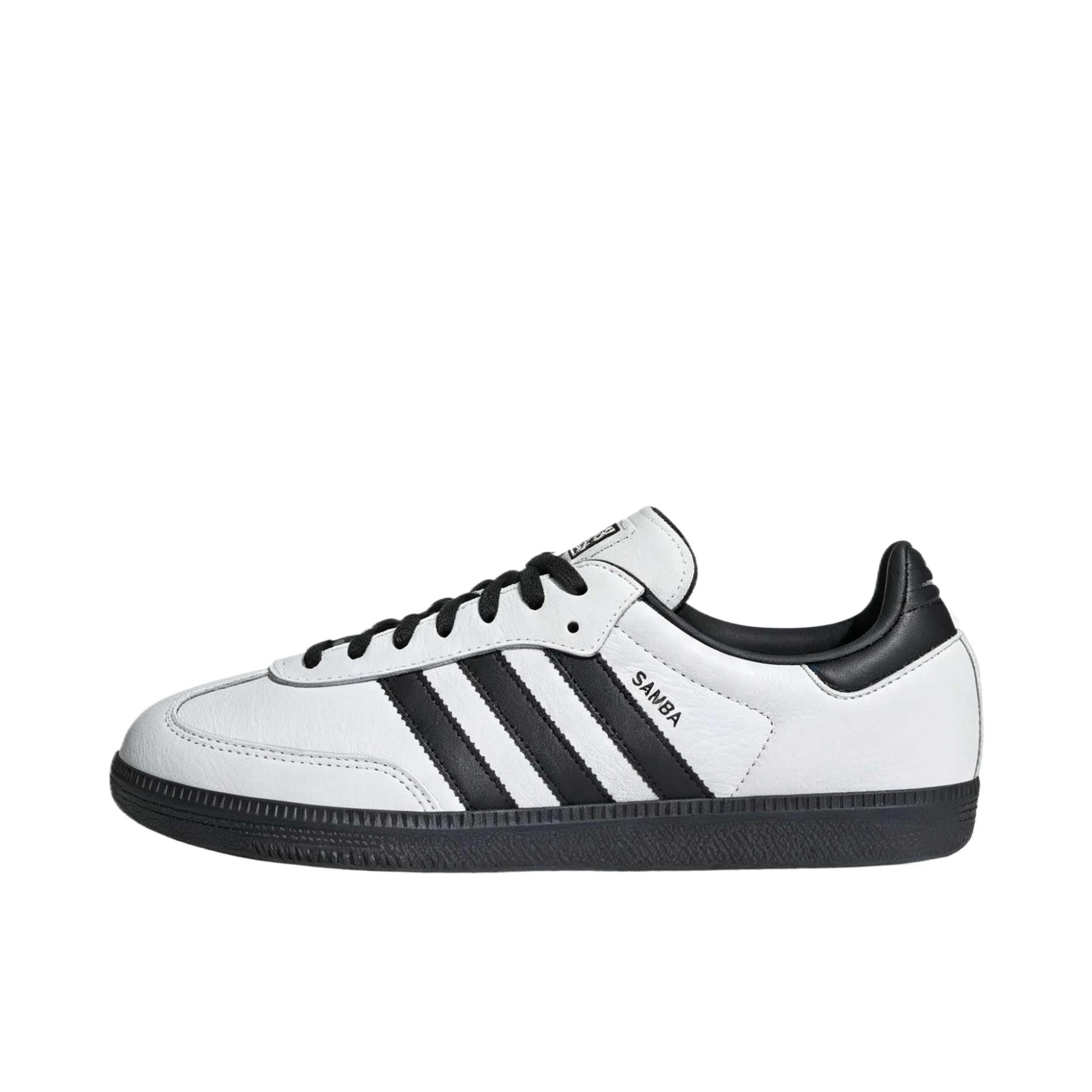 推荐商品：adidas Originals Samba OG T头鞋 板鞋 经典复古舒适百搭耐磨合成革圆头薄底贴合 云白色/碳黑色