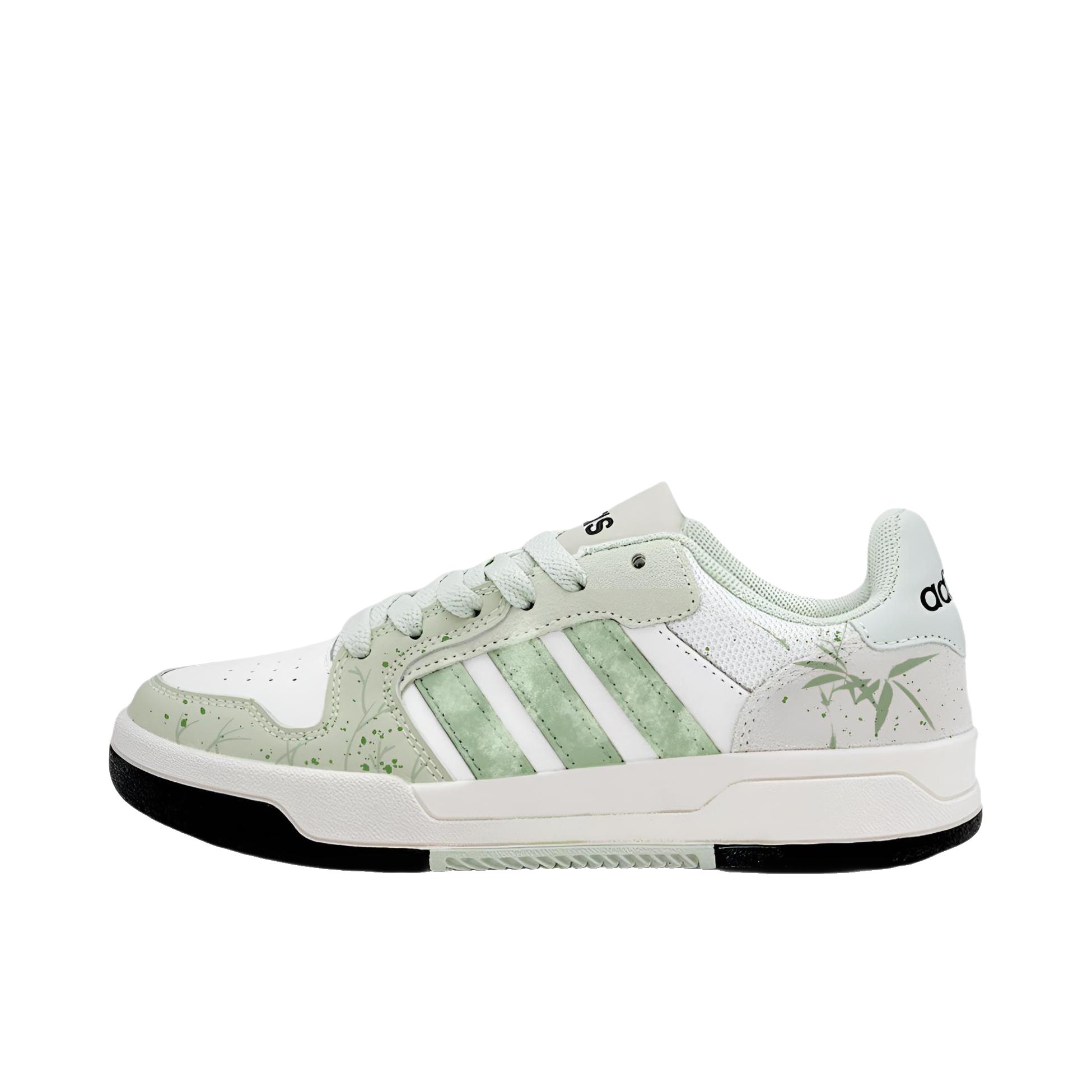 推荐商品：【定制球鞋】adidas neo Entrap 低帮 圆头 系带 防滑耐磨 百搭复古 简约时尚 板鞋 青笔竹韵