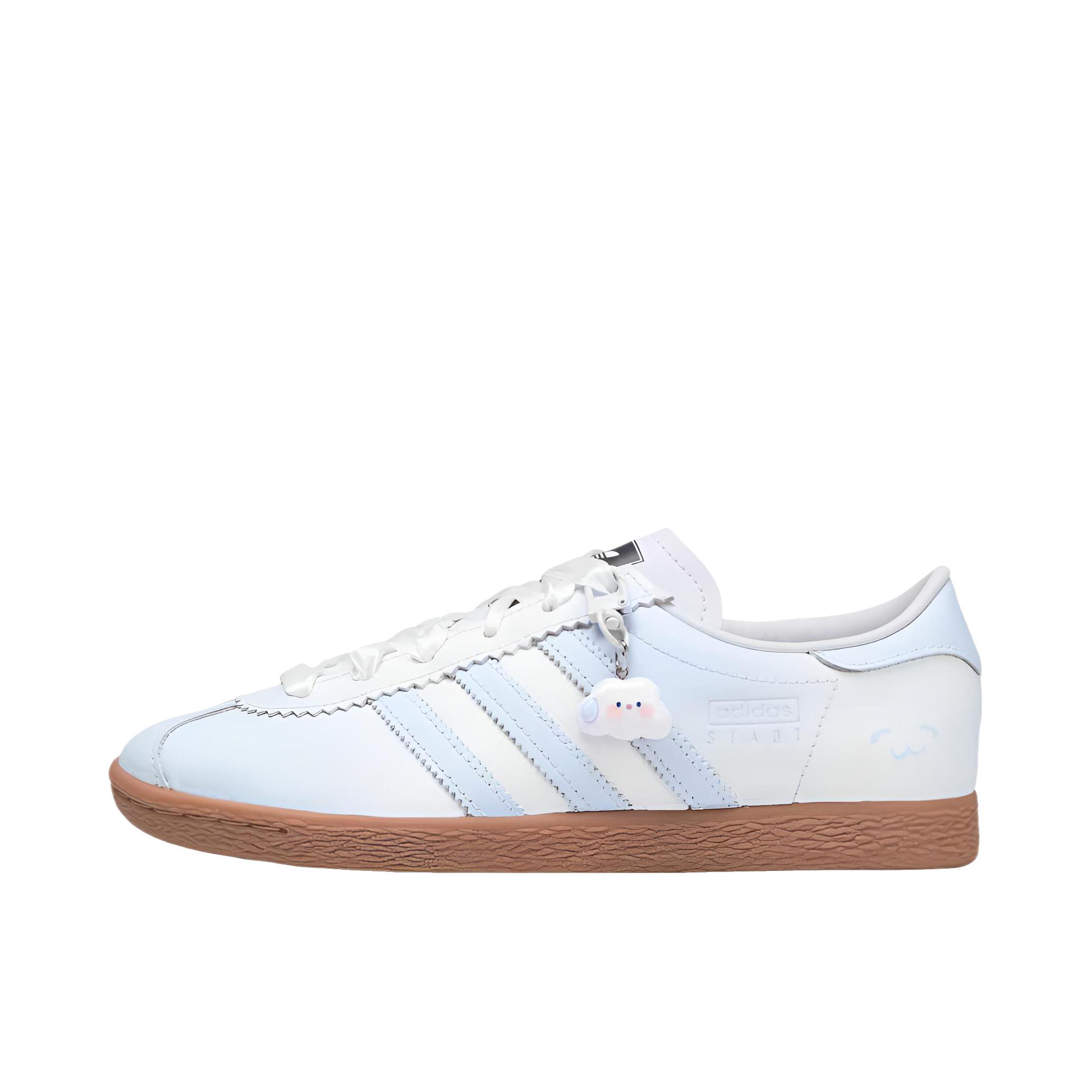 推荐商品：【定制球鞋】 adidas Originals Stadt 板鞋 复古低帮圆头平跟 海盐甜筒