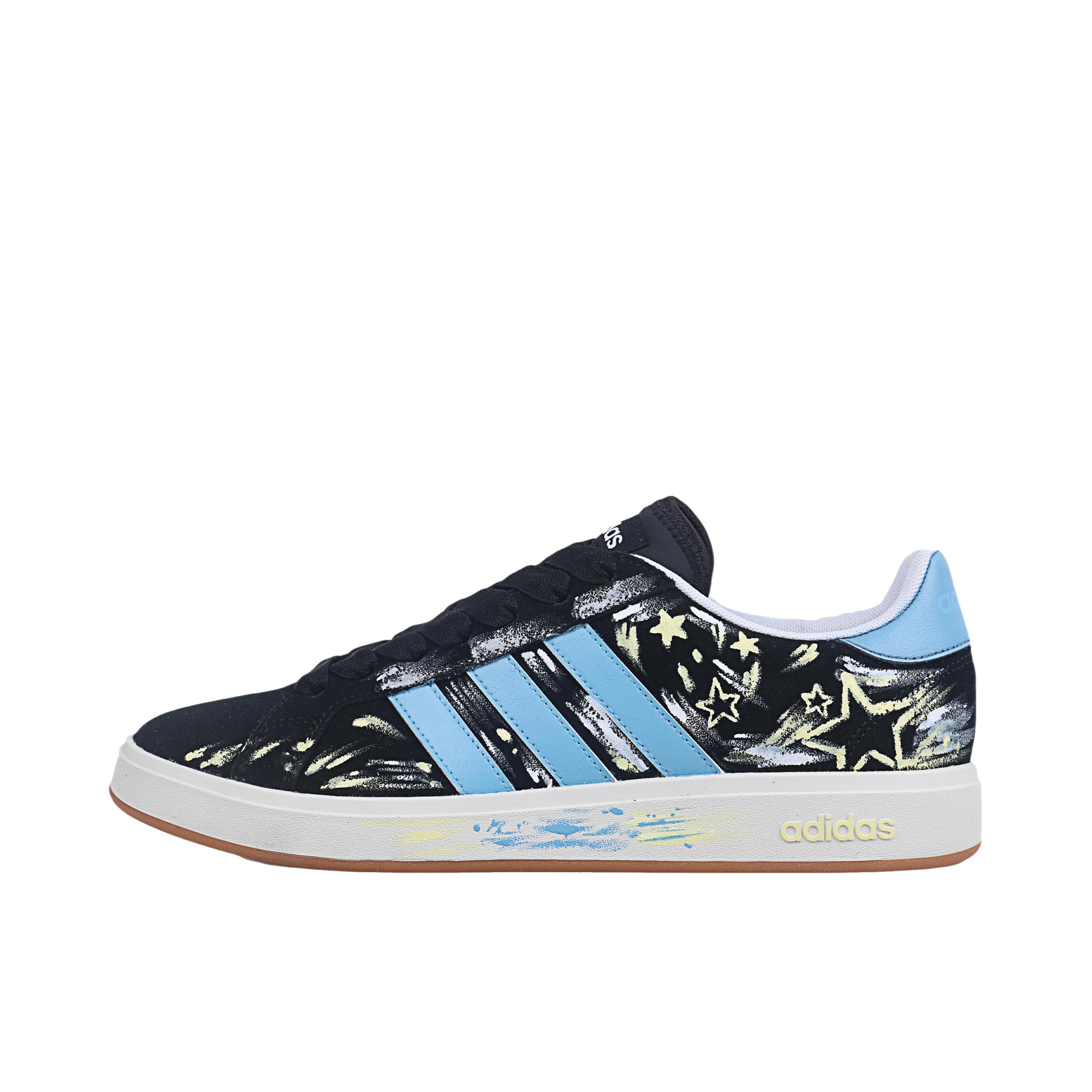 推荐商品：【定制球鞋】adidas Grand Court Base 00s 百搭 防滑 耐磨 圆头 板鞋 炫彩流星