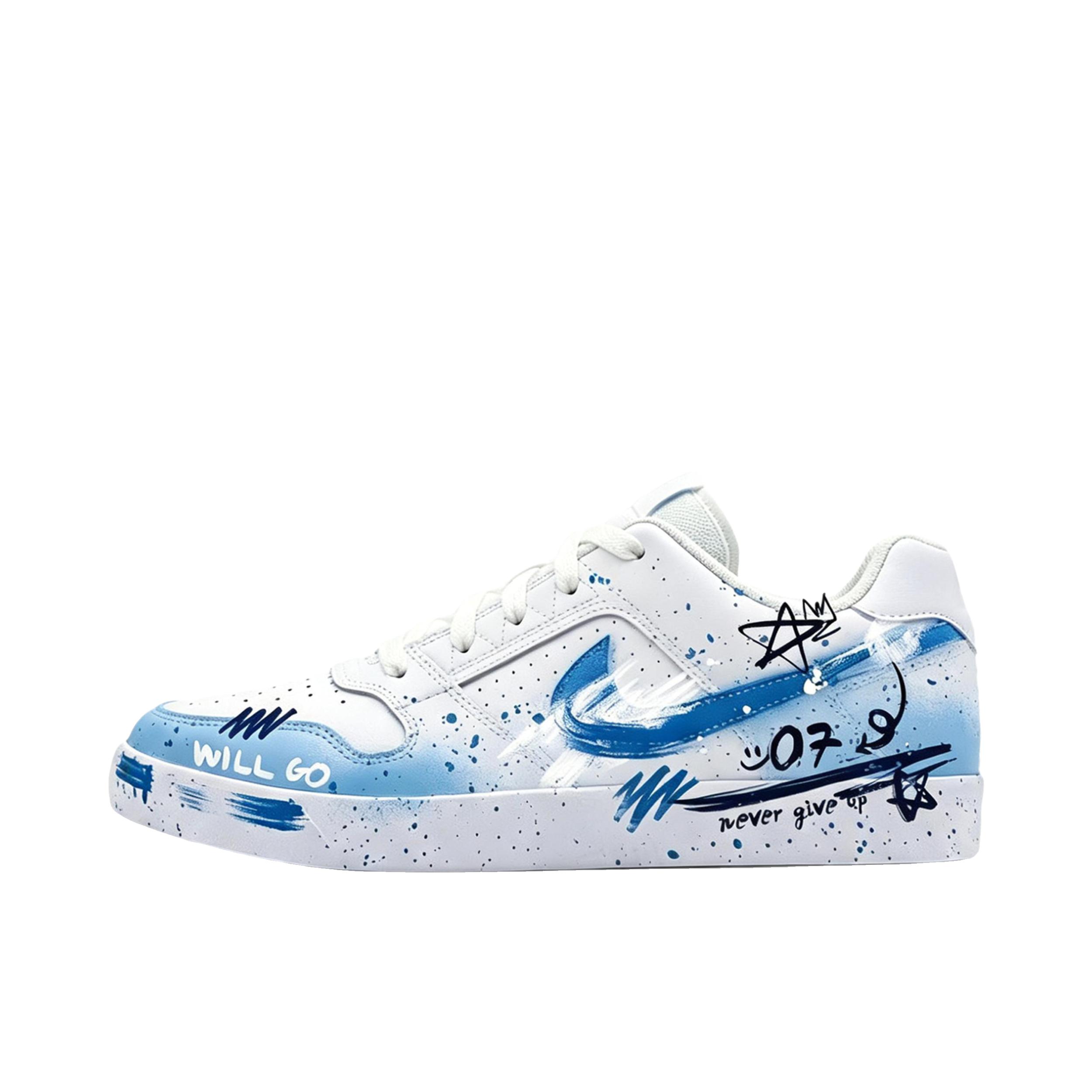 推荐商品：【定制球鞋】Nike SB Delta 防滑耐磨 减震轻便 做旧 低帮 街头 简约 合成革 复古百搭 板鞋 飞星孤影