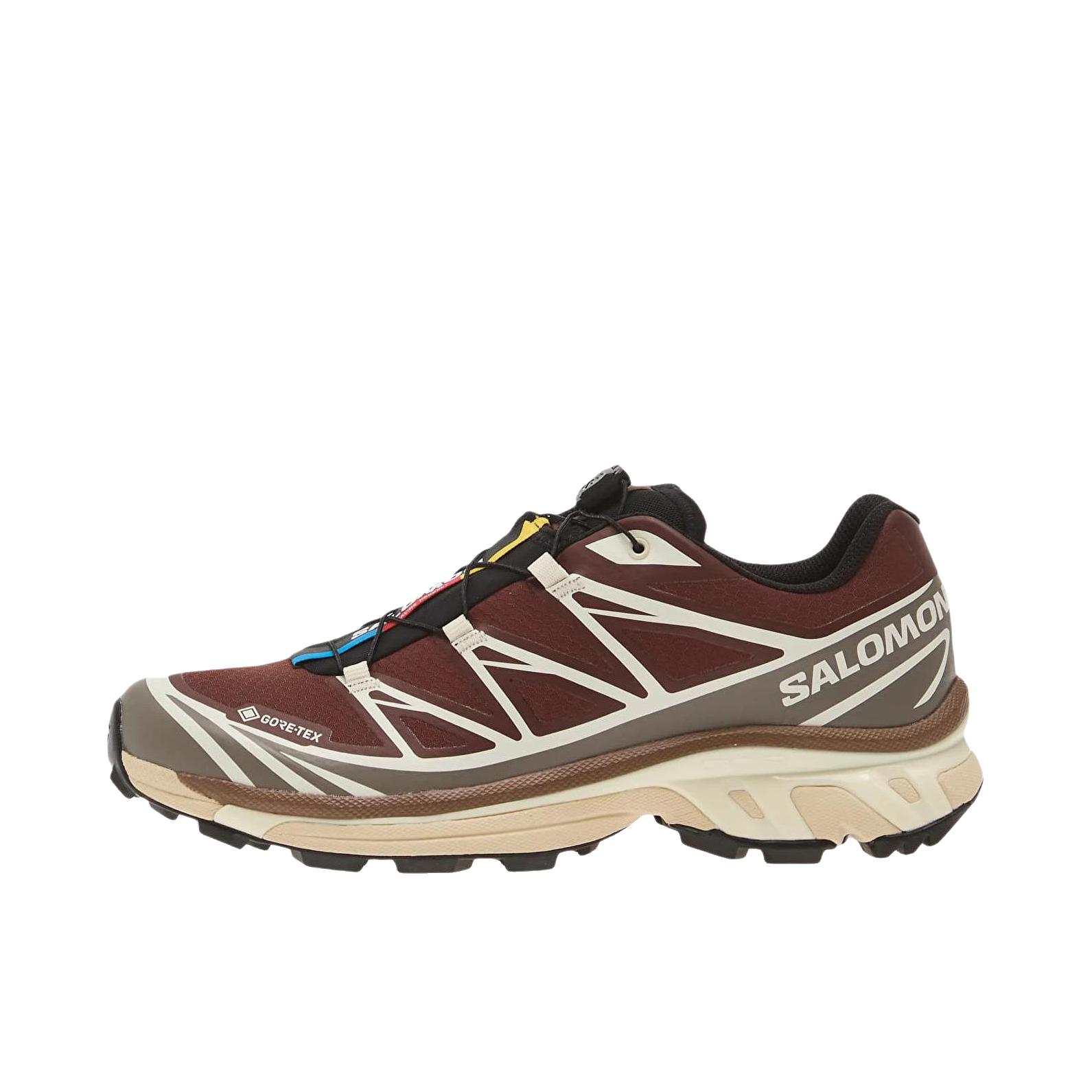 推荐商品：Salomon/萨洛蒙 XT-6 GTX 户外休闲鞋 防水包裹性支撑百搭厚底抽绳 深棕色/米色