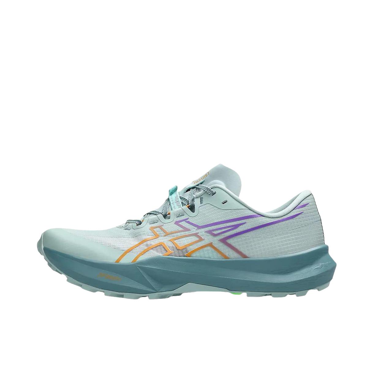 推荐商品：Asics/亚瑟士 FUJI LITE 7 跑鞋 越野轻便系带橡胶 浅蓝色 