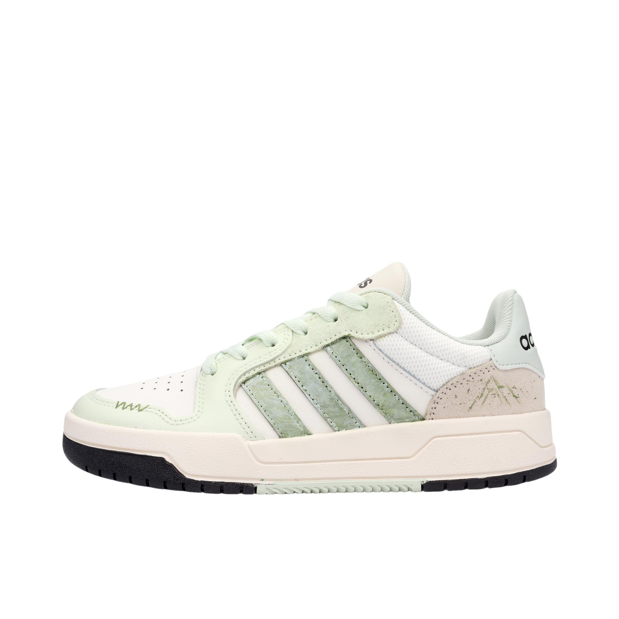 推荐商品：【定制球鞋】adidas neo Entrap 低帮 圆头 系带 防滑耐磨 百搭复古 简约时尚 板鞋 青山烟碧
