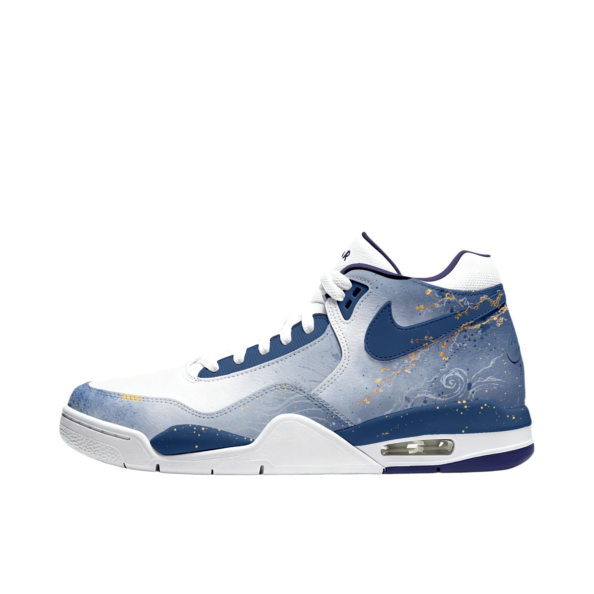 推荐商品：【定制球鞋】Nike Flight Legacy 高帮 舒适减震 防滑耐磨 潮流简约 防水 复古百搭 篮球鞋 雾海