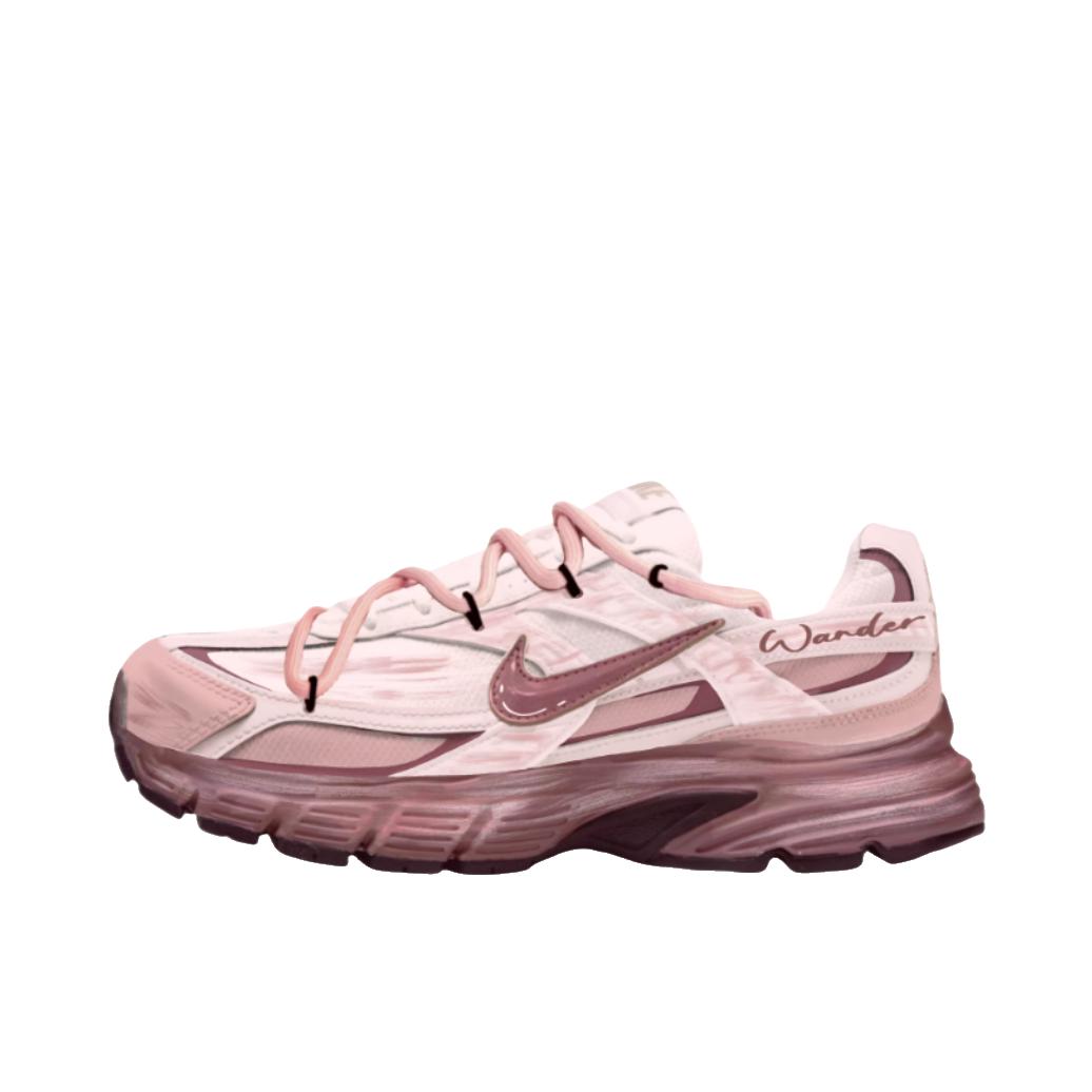 推荐商品：【定制球鞋】 Nike Initiator 跑鞋 做旧机能减震轻便网布透气防滑耐磨织物舒适支撑合成革休闲百搭 女款/粉焰暴走