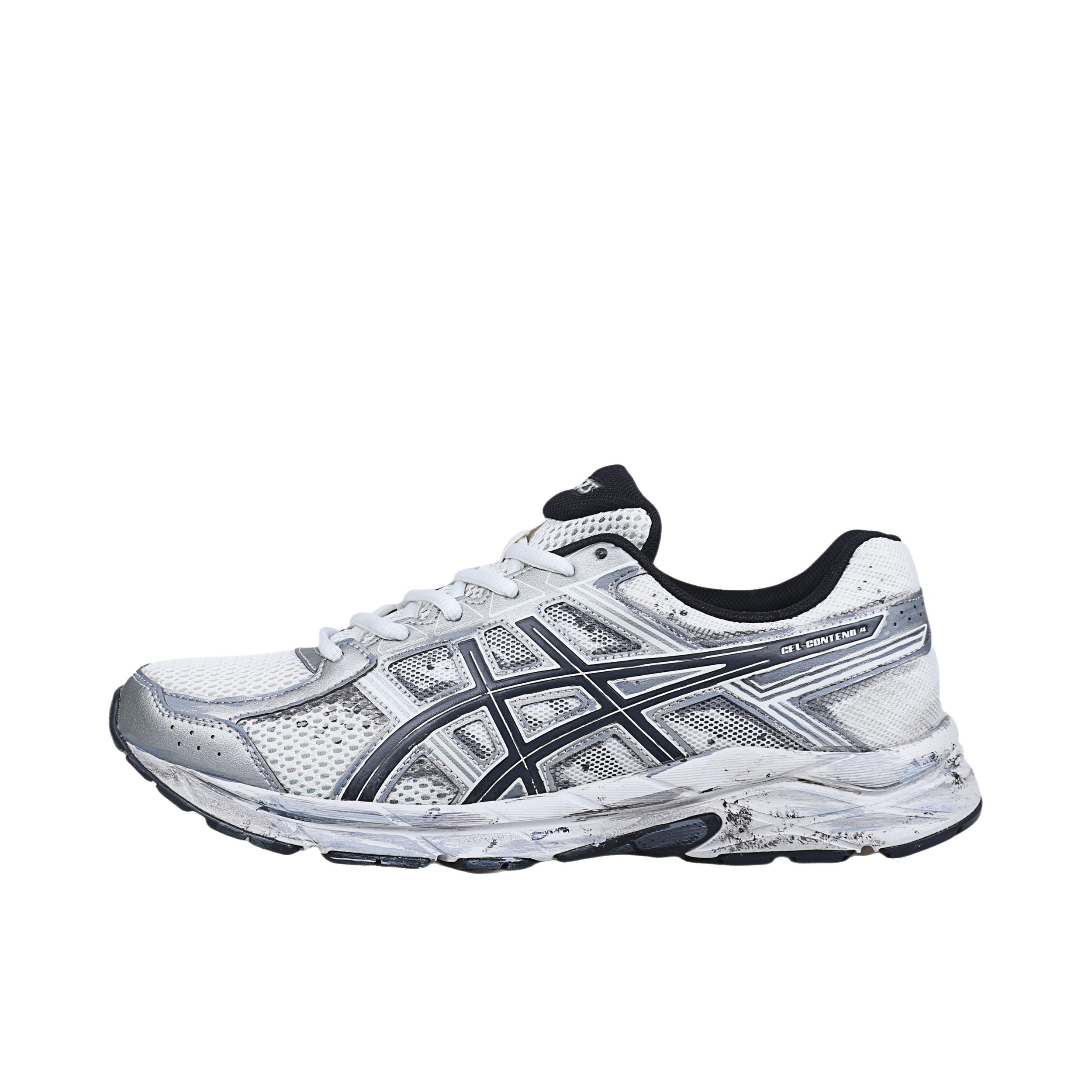 推荐商品：【定制球鞋】 Asics/亚瑟士 Gel-Contend 4 跑鞋 复古百搭防滑耐磨减震透气舒适低帮短跑长跑包裹性 银月