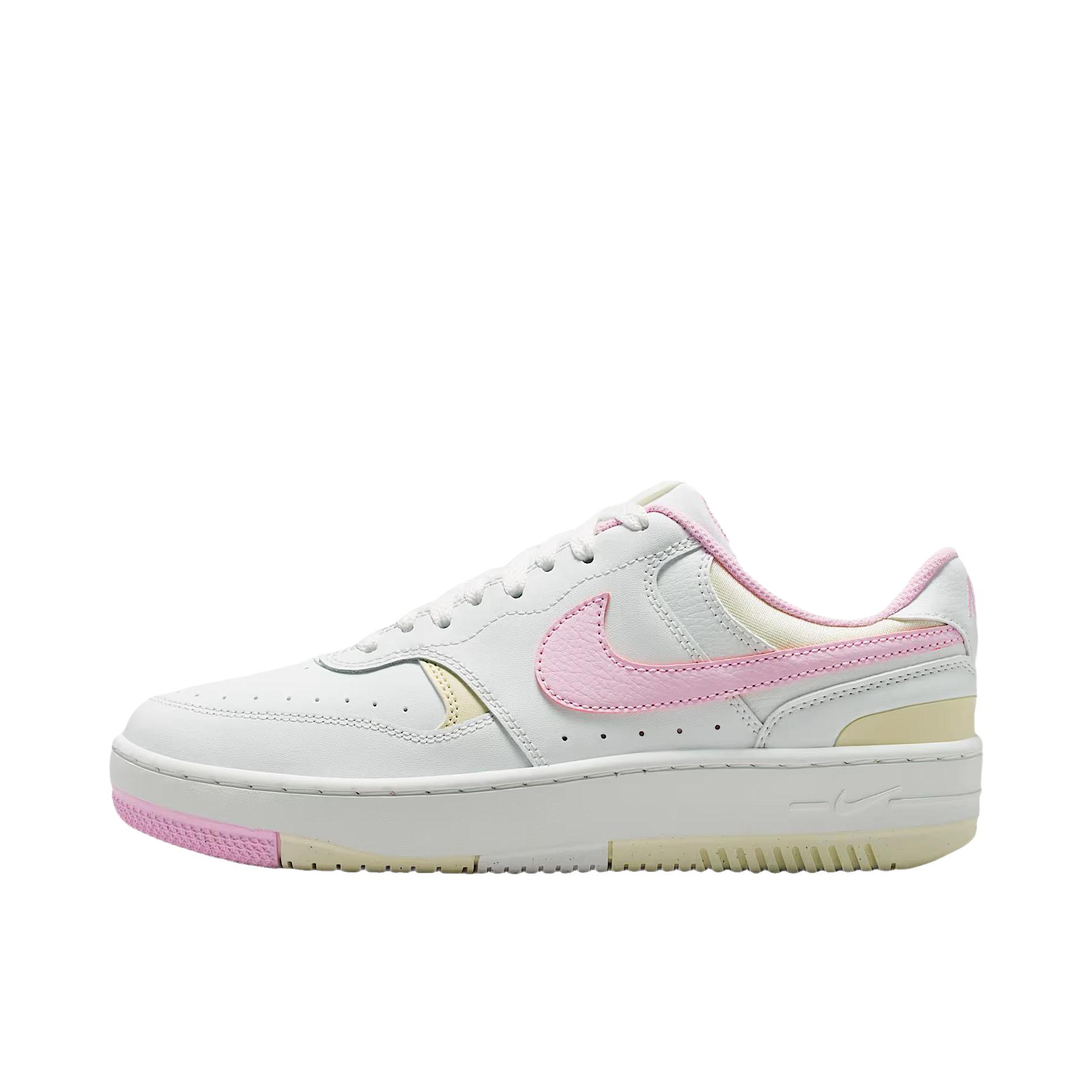 推荐商品：Nike Gamma Force 板鞋 轻便缓震透气复古厚底增高 乳白色/粉色