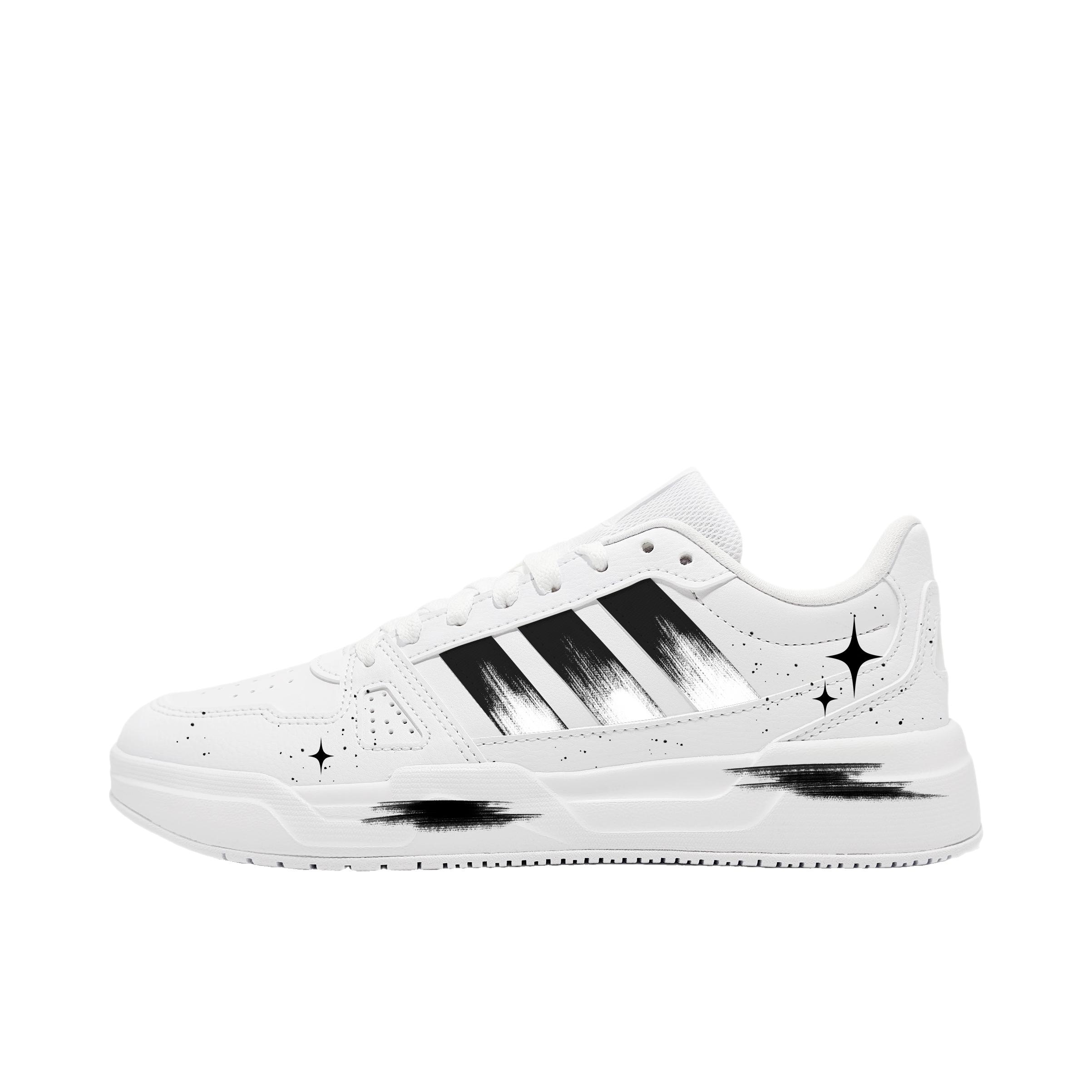 推荐商品：定制款 adidas LITE BALLER 板鞋 合成革百搭耐磨低帮 墨色星尘