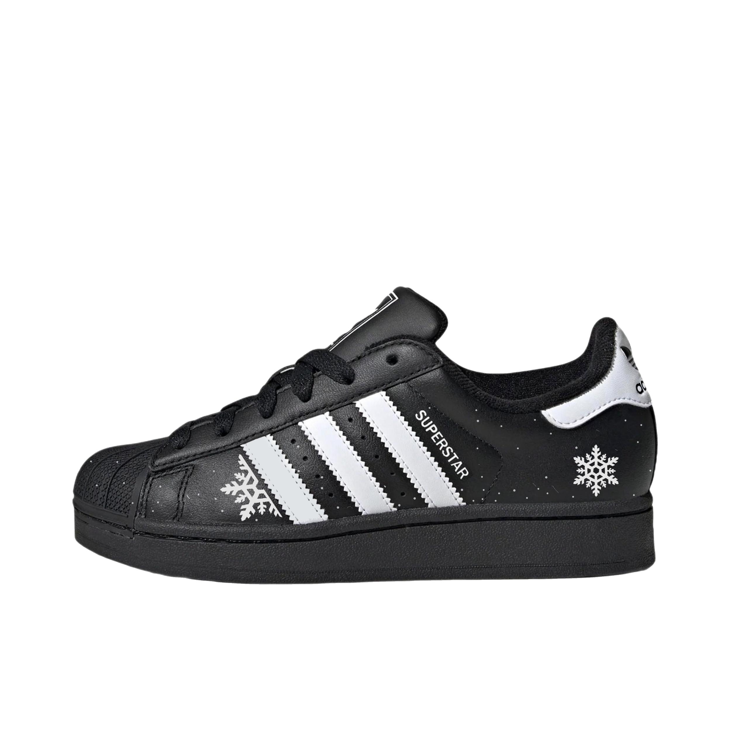 推荐商品：定制款 adidas Originals Superstar 2 板鞋 防滑减震低帮系带 浪漫雪花