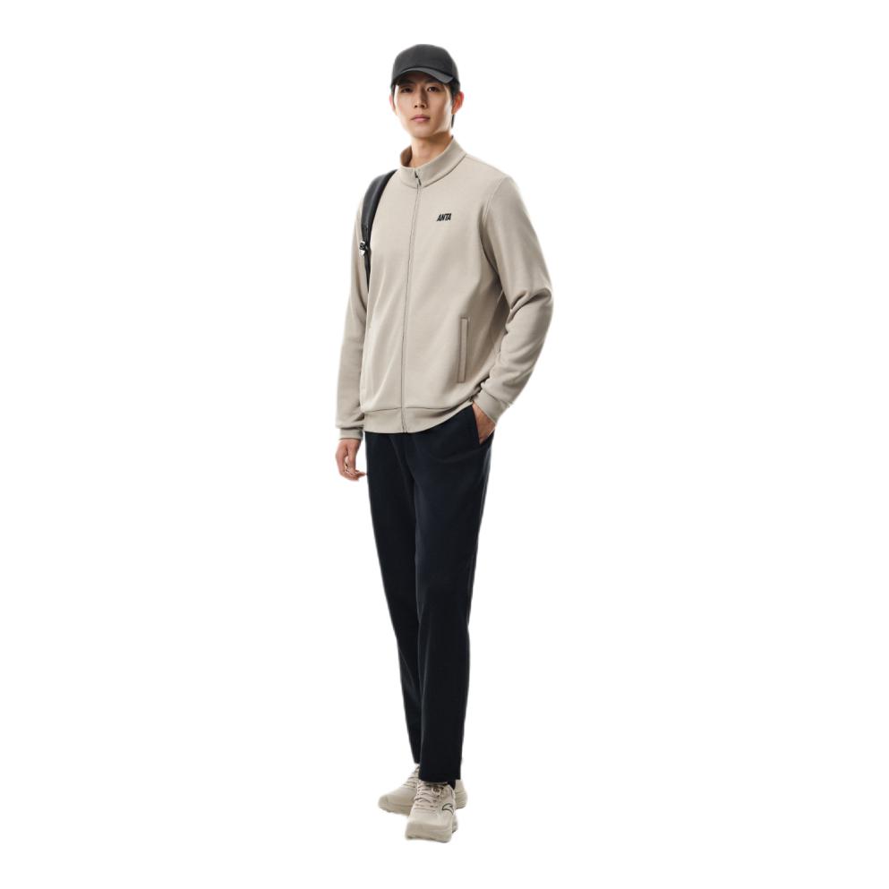 推荐商品：Anta/安踏 2026AW 保暖中腰微弹长袖运动套装 952617202N+952617202 青烟灰上装+黑下装