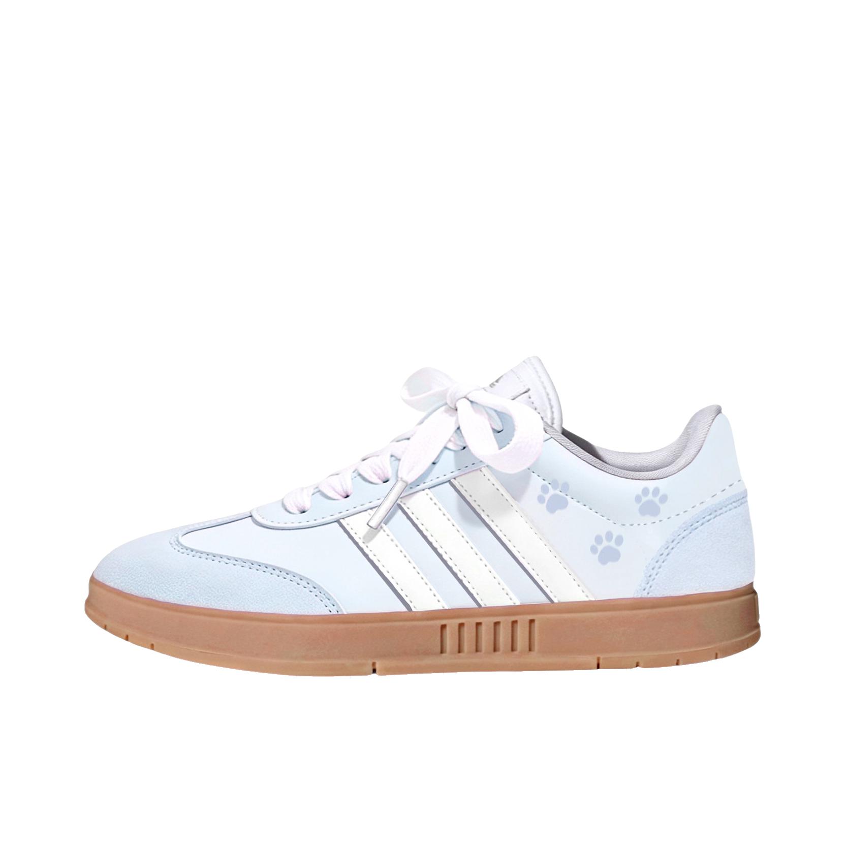 推荐商品：【定制球鞋】adidas neo Gradas 低帮 圆头 平跟 系带 板鞋 蓝爪日记