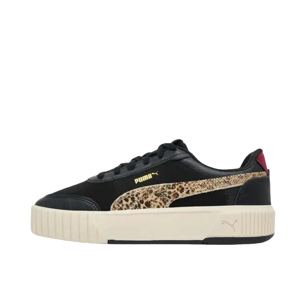 推荐商品：Puma/彪马 Carina Mia 板鞋 松糕鞋 复古运动休闲增高厚底鞋支撑贴合 黑色/米色