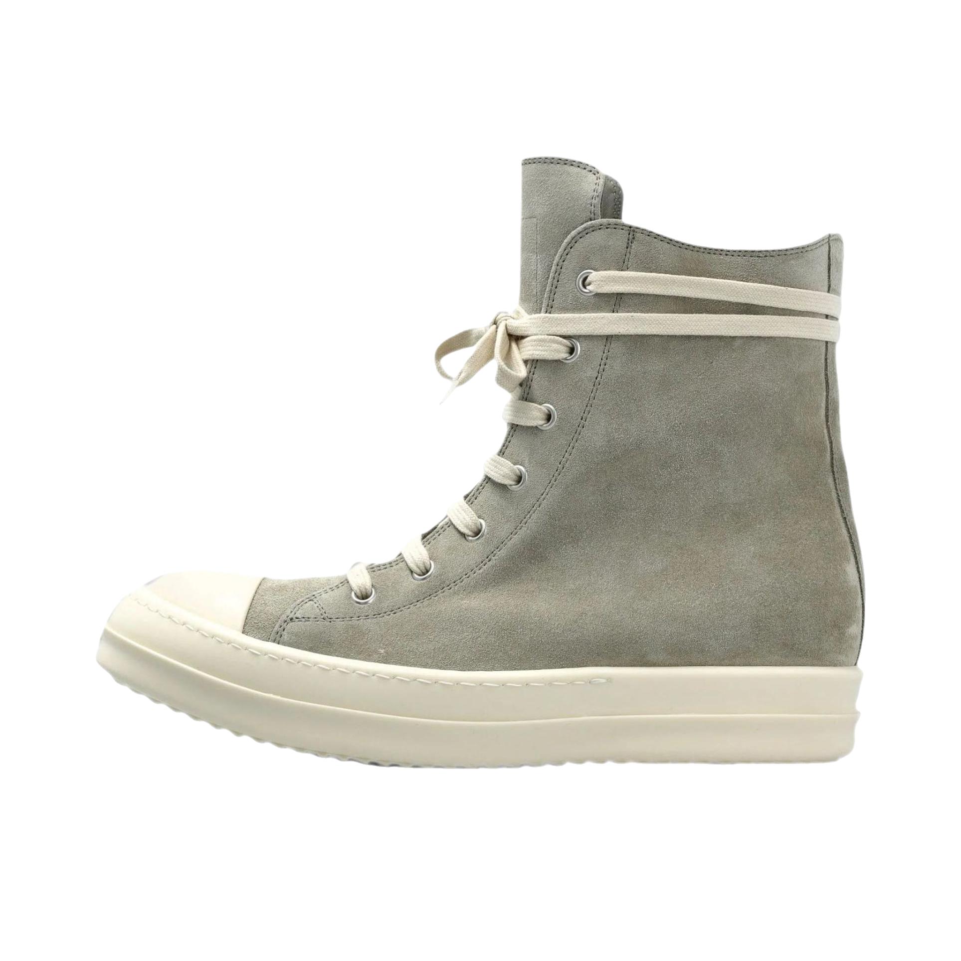推荐商品：Rick Owens 板鞋 小牛皮系带圆头 RP02F5890LVS 女款/绿色