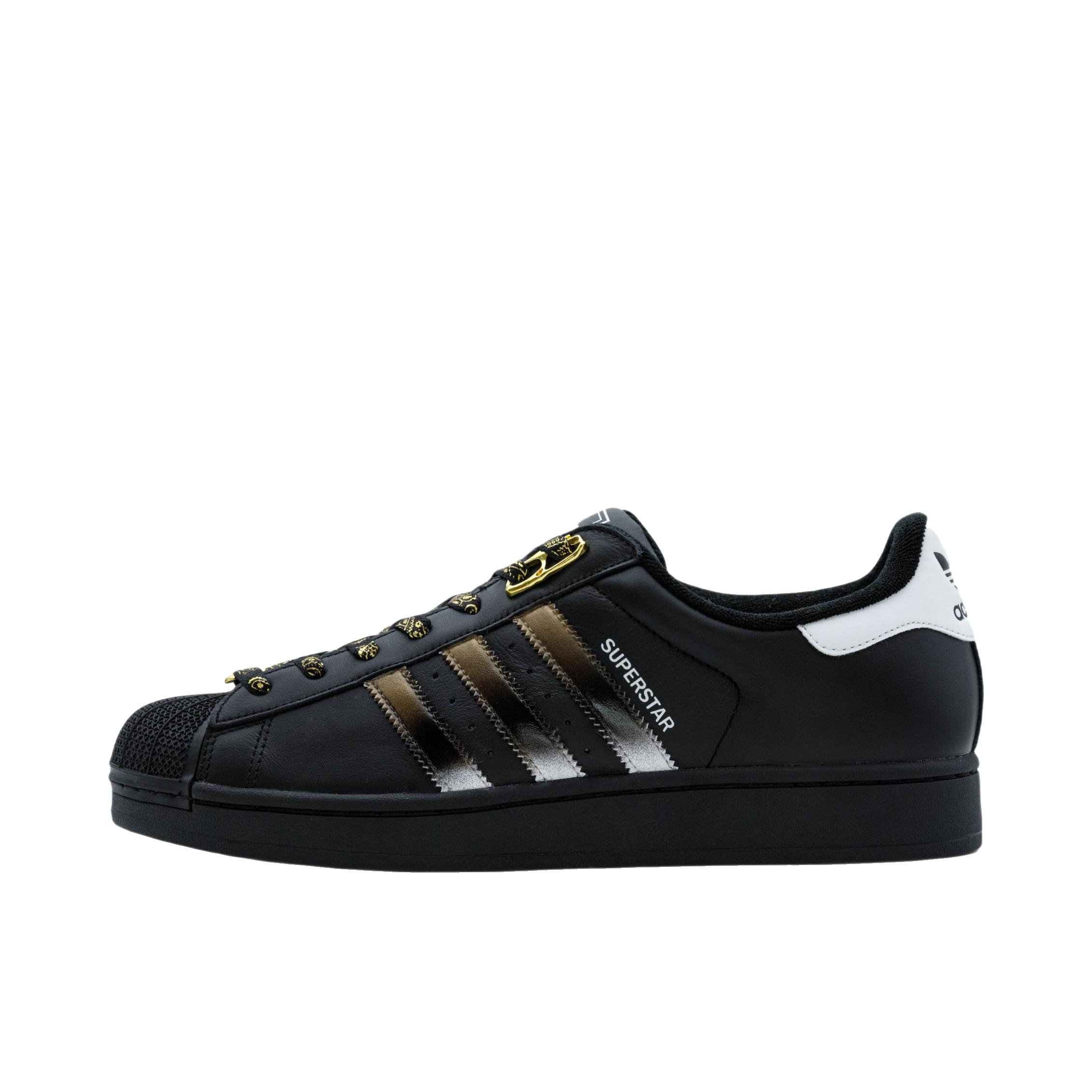 推荐商品：定制款 adidas Originals Superstar 2 板鞋 防滑减震低帮系带 金徽黑曜石