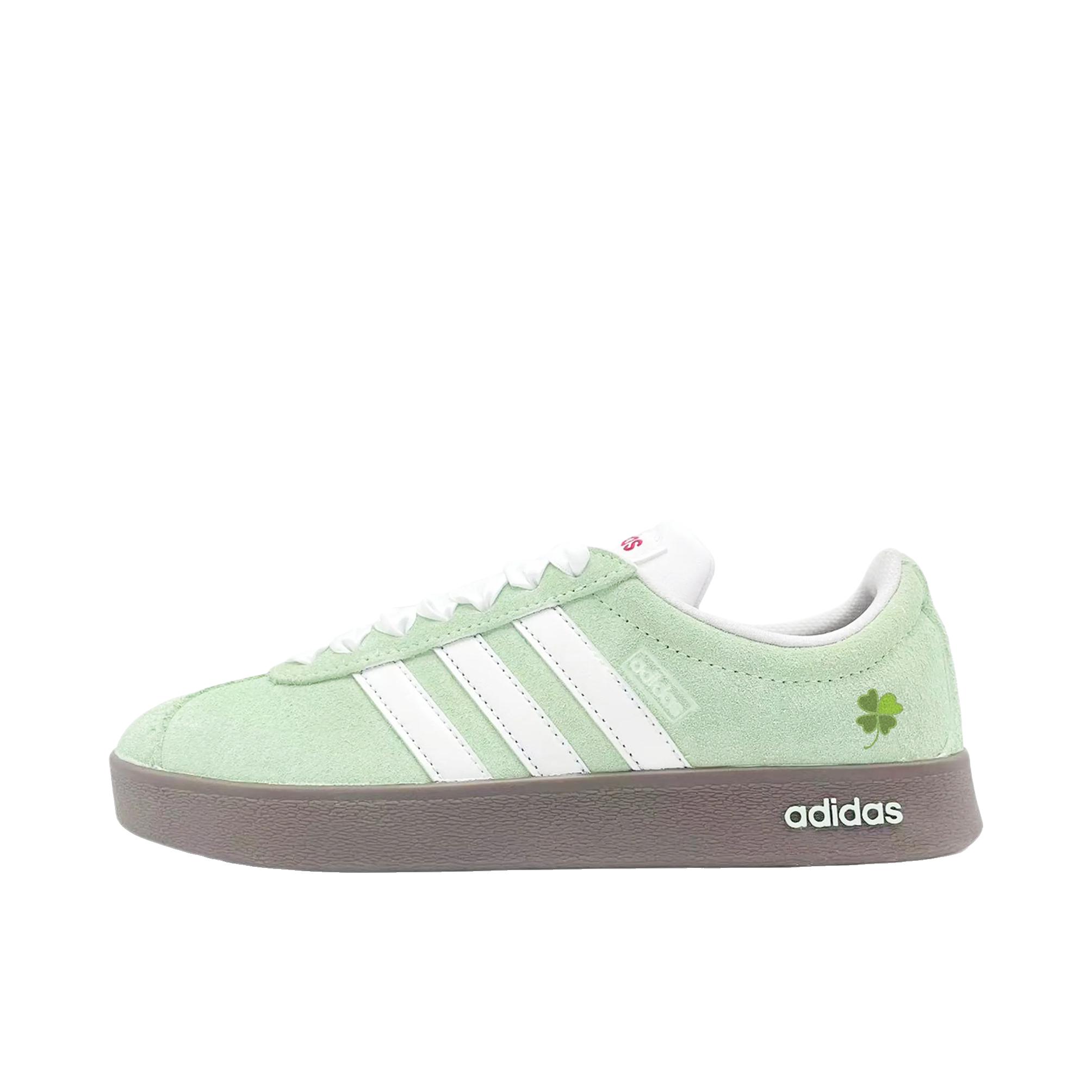 推荐商品：【定制球鞋】Adidas neo VL Court 2.0 德训鞋 板鞋 复古轻便耐磨芭蕾风甜美文艺抗冲击性防水 四叶草小狗