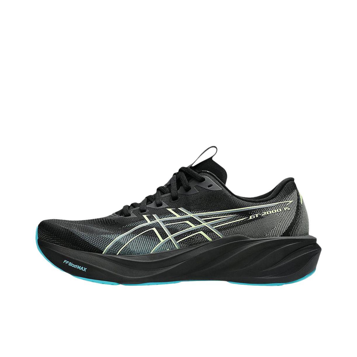 推荐商品：Asics/亚瑟士 GT-2000 15 跑鞋 柔软运动支撑回弹 黑色/能量水蓝色