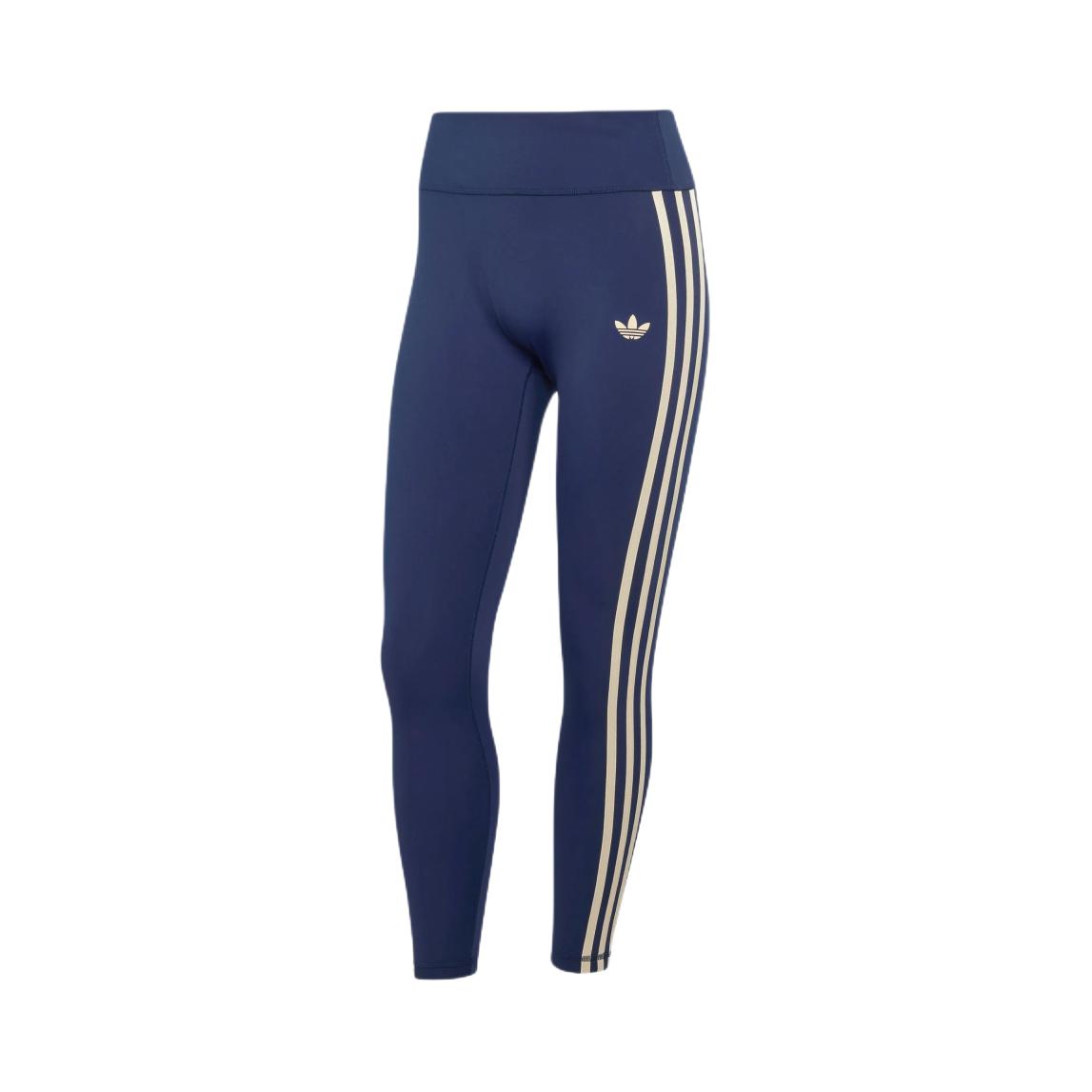 推荐商品：adidas Originals/三叶草 2026AW 速干中腰透气条纹瑜伽裤 女装 KT6960 深靛蓝