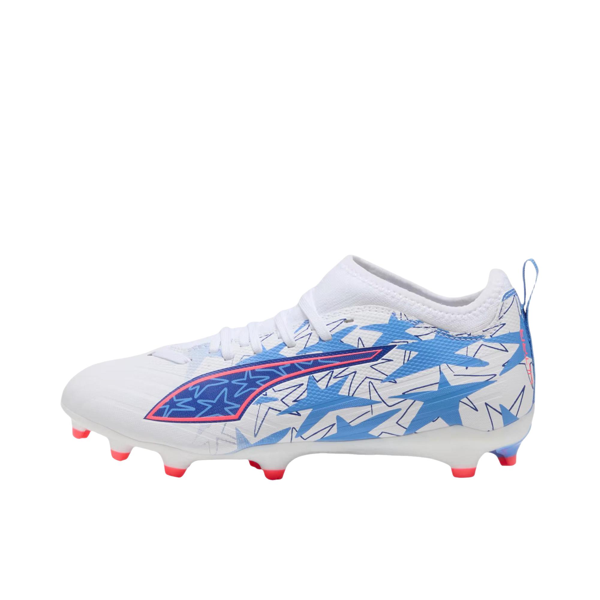 推荐商品：Puma/彪马 ULTRA 6 MATCH 足球鞋 支撑舒适防滑 大童/白色/蓝色