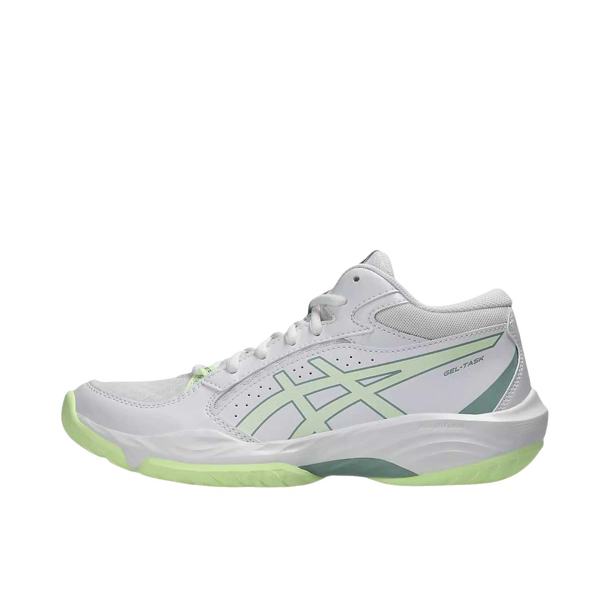 推荐商品：Asics/亚瑟士 Gel-Task MT 排球鞋 厚底系带 白色/亮黄色
