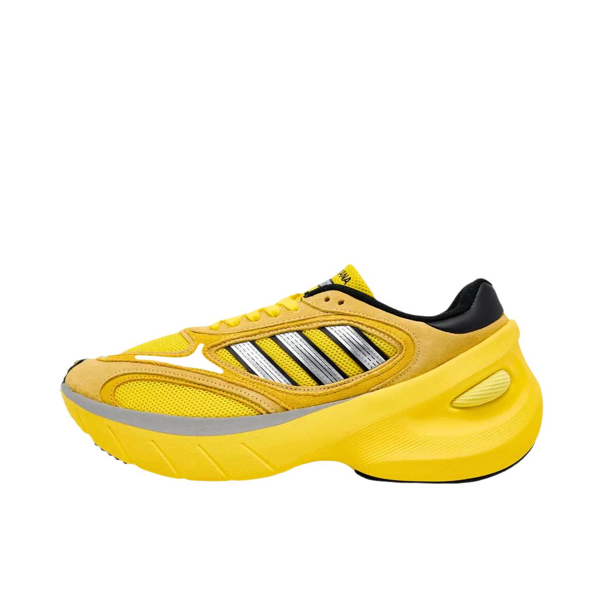 推荐商品：adidas Originals Adizero Goukana 运动休闲鞋 低帮减震防滑厚底支撑贴合 黄色/银金属色/核心黑