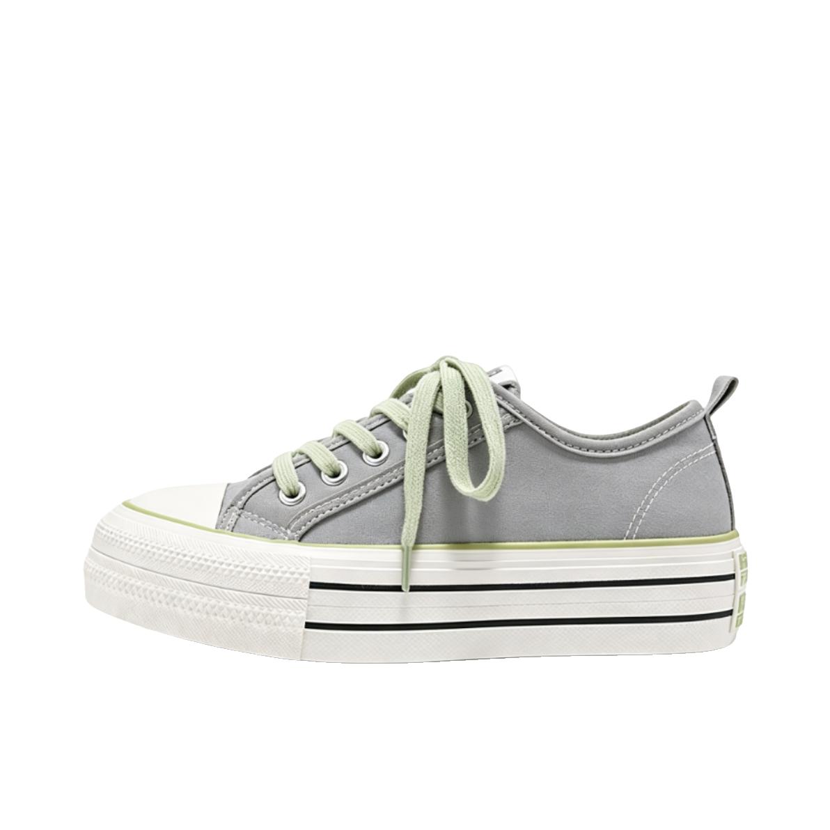 推荐商品：Ben Sherman/宾舍曼 板鞋 小众防滑耐磨 女款/灰色/绿色