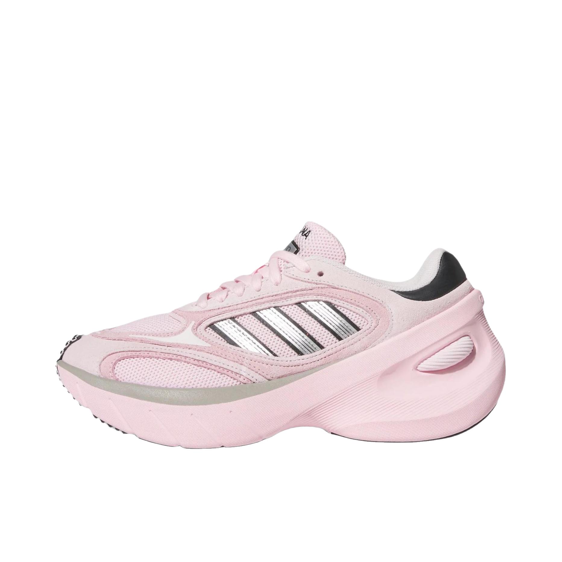 推荐商品：adidas Originals Adizero Goukana 运动休闲鞋 低帮减震防滑厚底支撑贴合 浅粉色