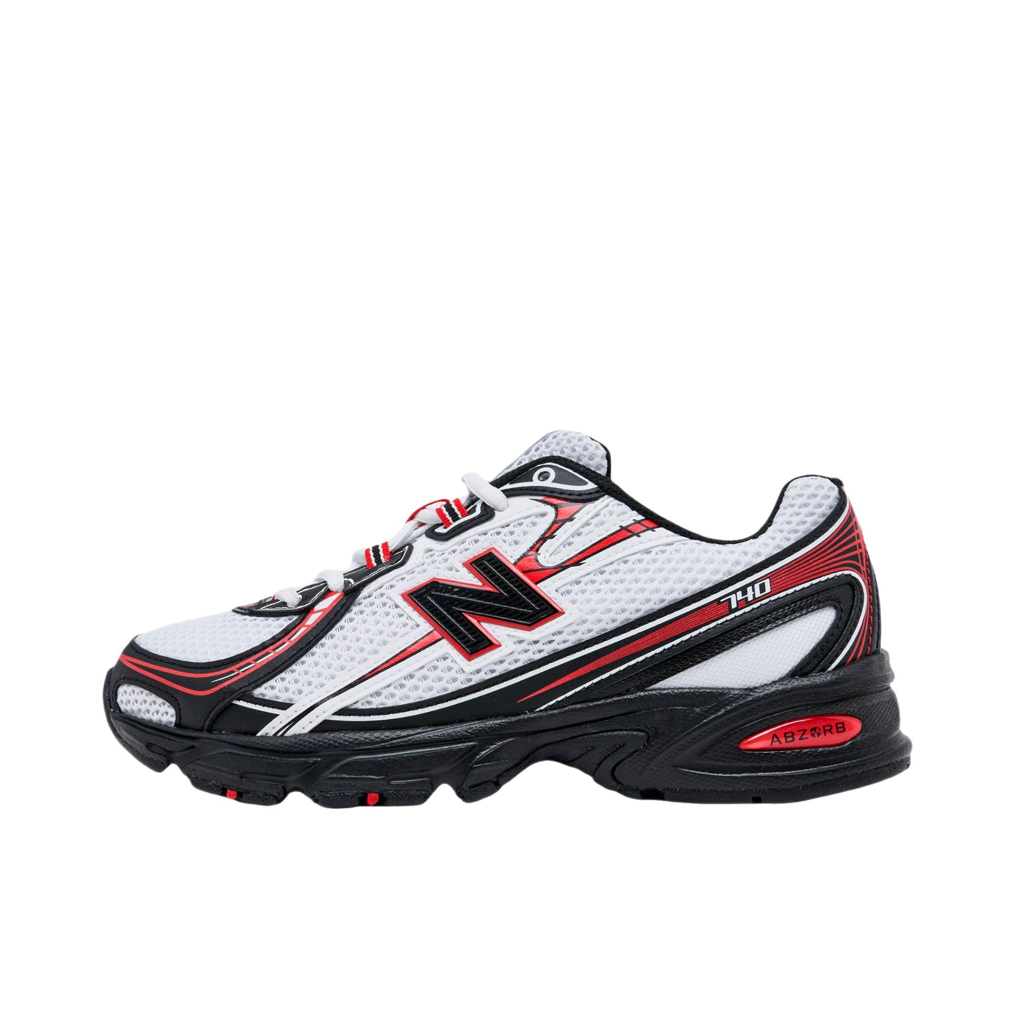 推荐商品：New Balance 740 跑鞋 增高防滑耐磨透气低帮系带拼接圆头千禧风贴合支撑耐穿 M宽/大童/白色/黑色/红色