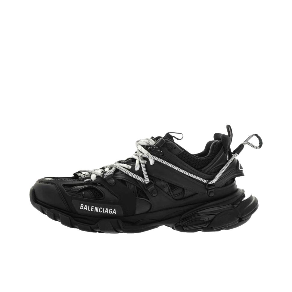 推荐商品：Balenciaga 巴黎世家 Track 1.0系列 轻便 时尚 包裹性 织物 休闲运动鞋 老爹鞋 深黑色