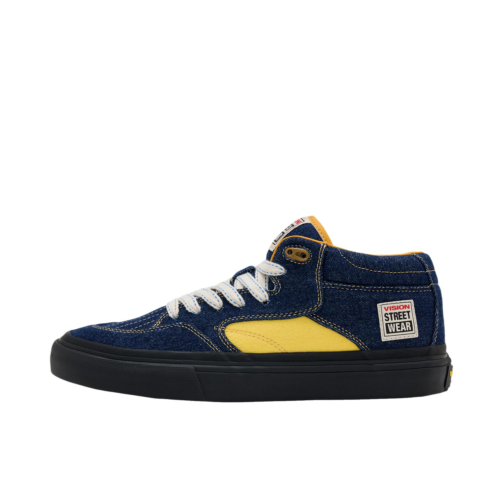 推荐商品：Vision Street Wear Concave 舒适百搭 滑板街头 中帮复古 翻毛皮 支撑 板鞋 牛仔蓝 