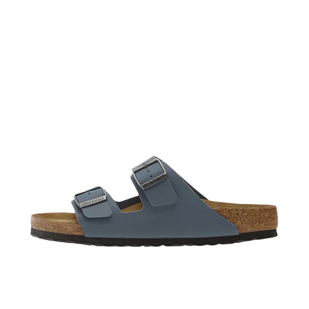 推荐商品：Birkenstock Arizona系列 舒适软底 外穿 软木 双扣 一字 圆头 绒面 搭扣 牛皮革 双带 防磨 拖鞋 勃肯鞋 浅蓝色/棕色