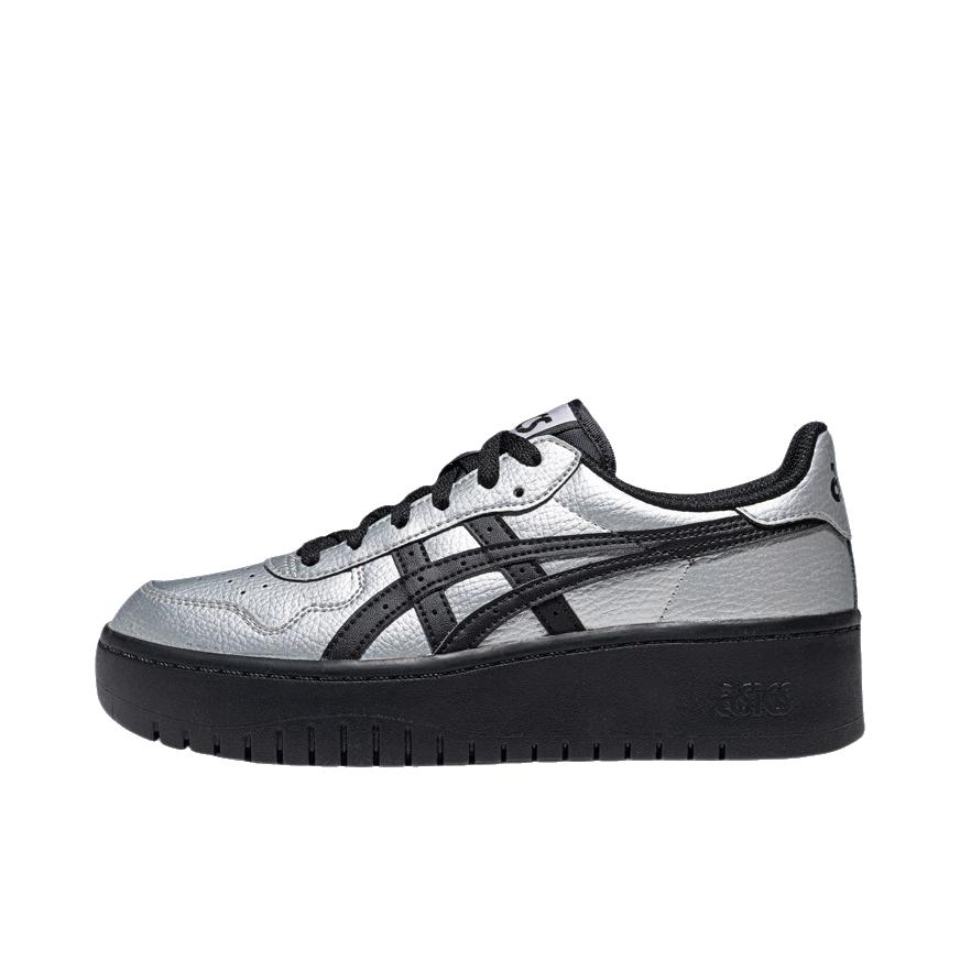 推荐商品：Asics/亚瑟士 Tiger Japan S PF 潮流复古 百搭时尚 防滑耐磨 网面透气 增高 休闲鞋 女款/银色/黑色