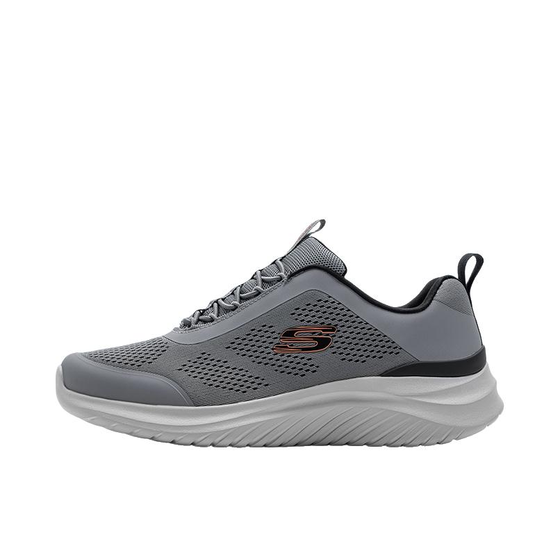推荐商品：Skechers/斯凯奇 运动休闲鞋 百搭减震透气 8790311 炭灰色/橘色