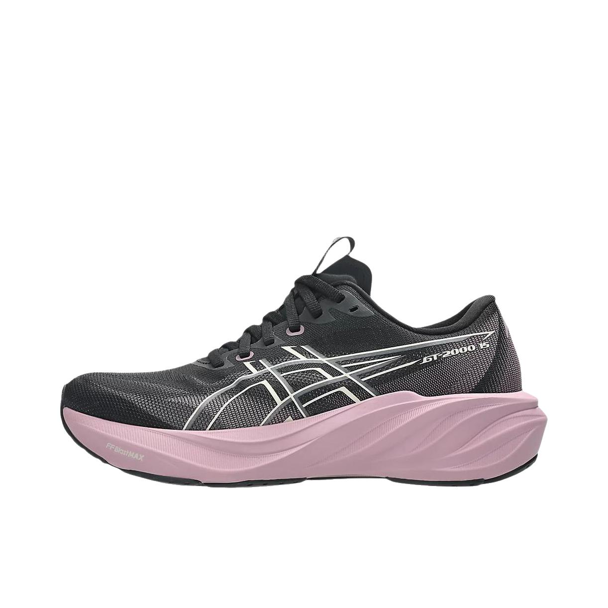 推荐商品：Asics/亚瑟士 GT-2000 15 跑鞋 柔软运动支撑回弹 黑色/紫色