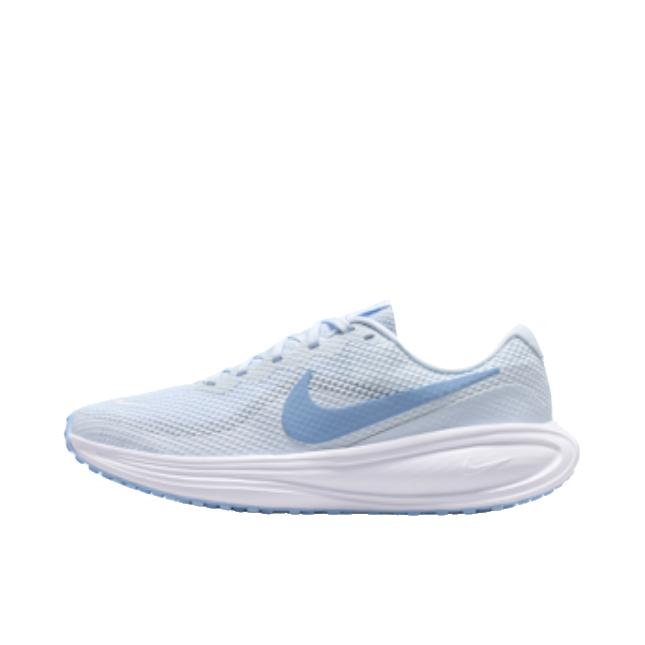 推荐商品：Nike Revolution 8 跑鞋 网布百搭防滑耐磨低帮缓震训练网面回弹轻便春夏支撑短跑贴合圆头 足球灰/白色/煤黑色/铝蓝色