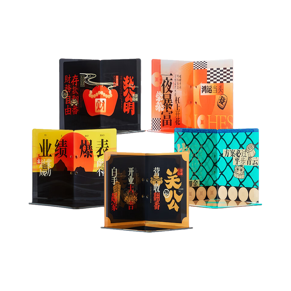 推荐商品：福福贴贴 五路财神梦幻款 手办 盲盒