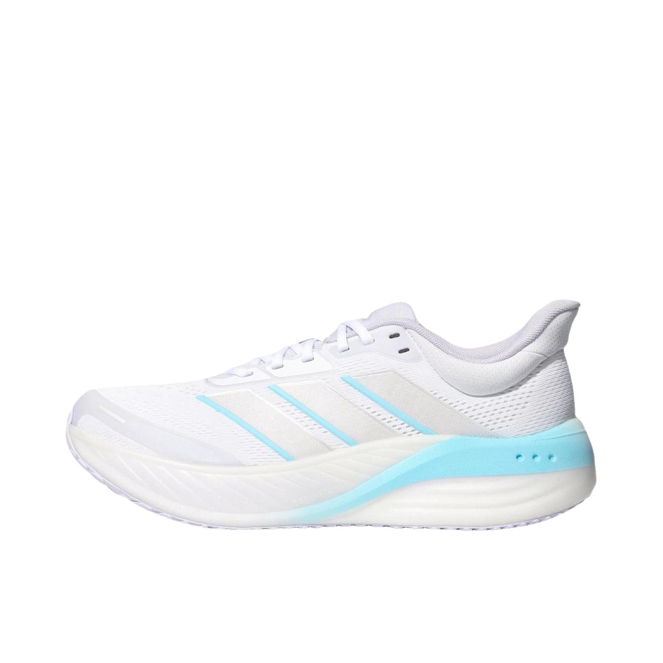推荐商品：adidas CUSHIONNOVA 跑鞋 时尚潮流舒适百搭回弹缓震防滑贴合越野 女款/白色/白金属/紫色