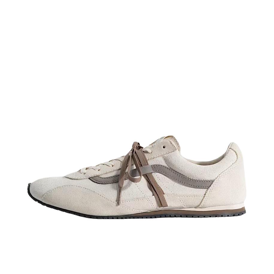 推荐商品：Vans/范斯 Premium Lx Slp Trainer 板鞋 薄底圆头系带低帮贴合 奶油白
