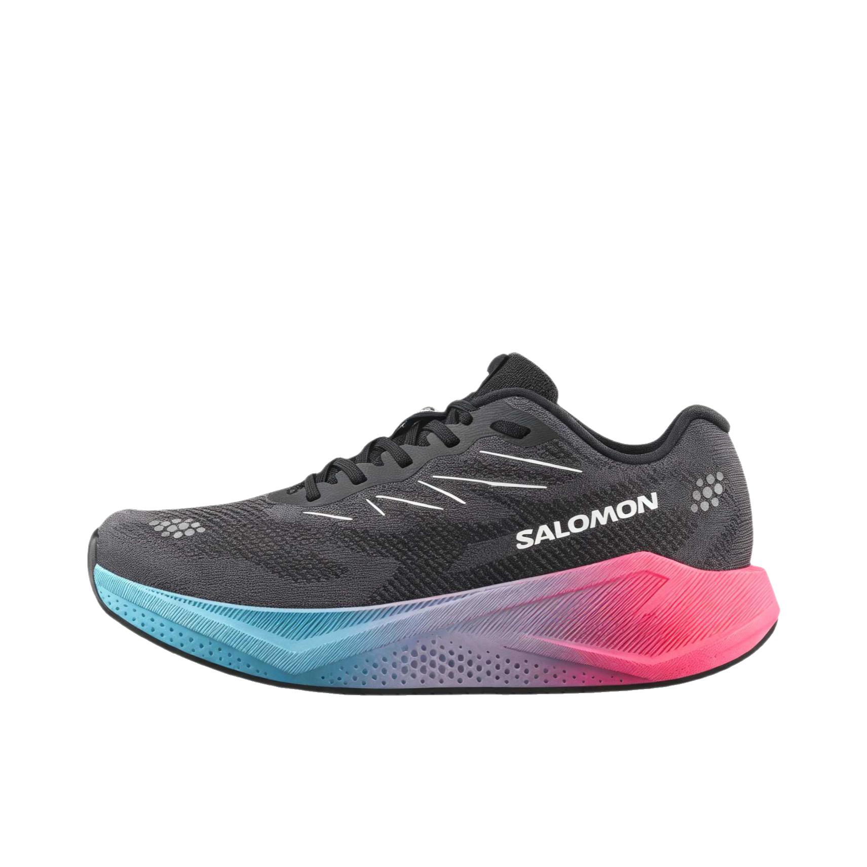 推荐商品：Salomon/萨洛蒙 AERO BLAZE 4 跑鞋 运动跑步缓震 黑色/白色/击倒粉色 