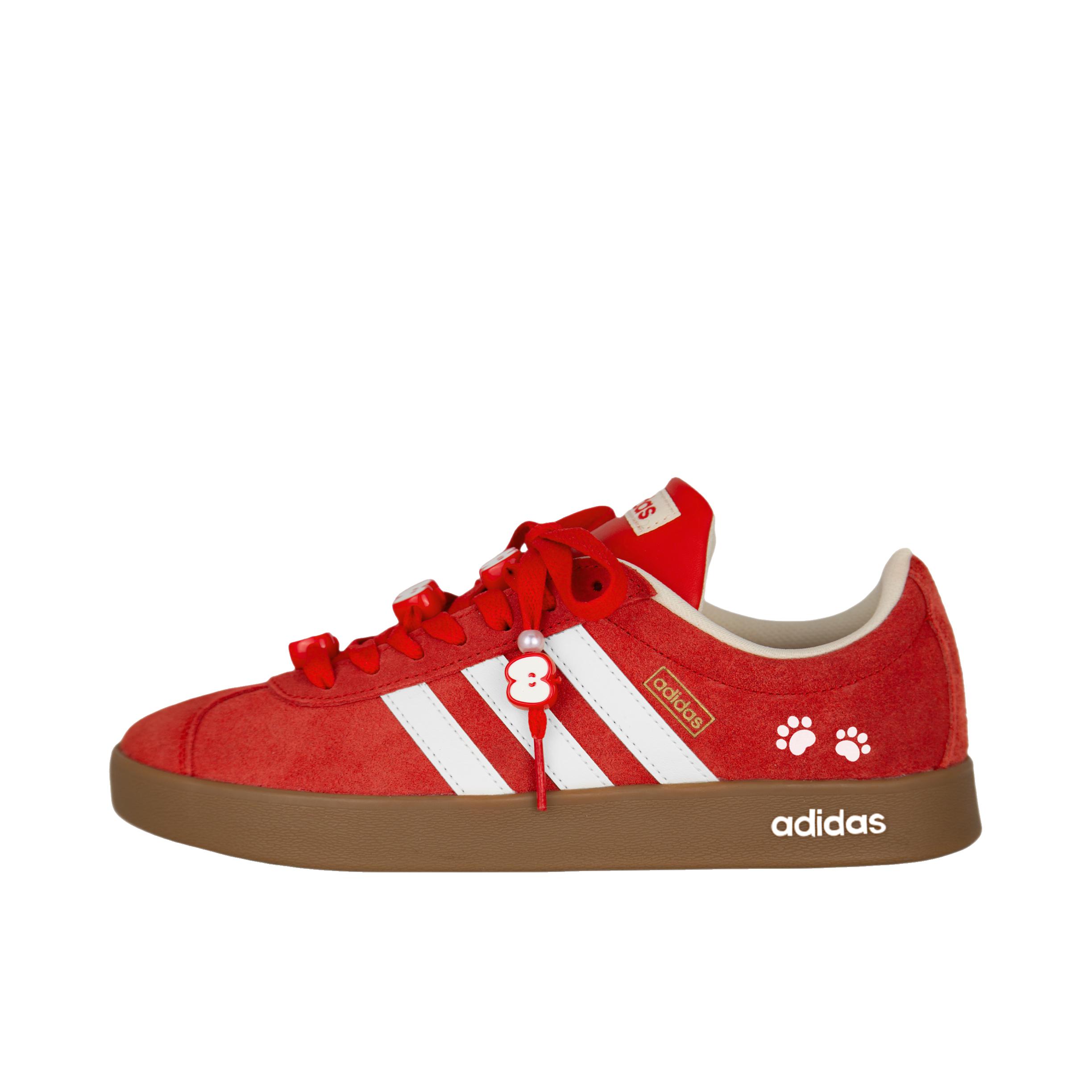 推荐商品：定制款 adidas VL Court Bold 板鞋 百搭低帮圆头系带 苹安喜乐
