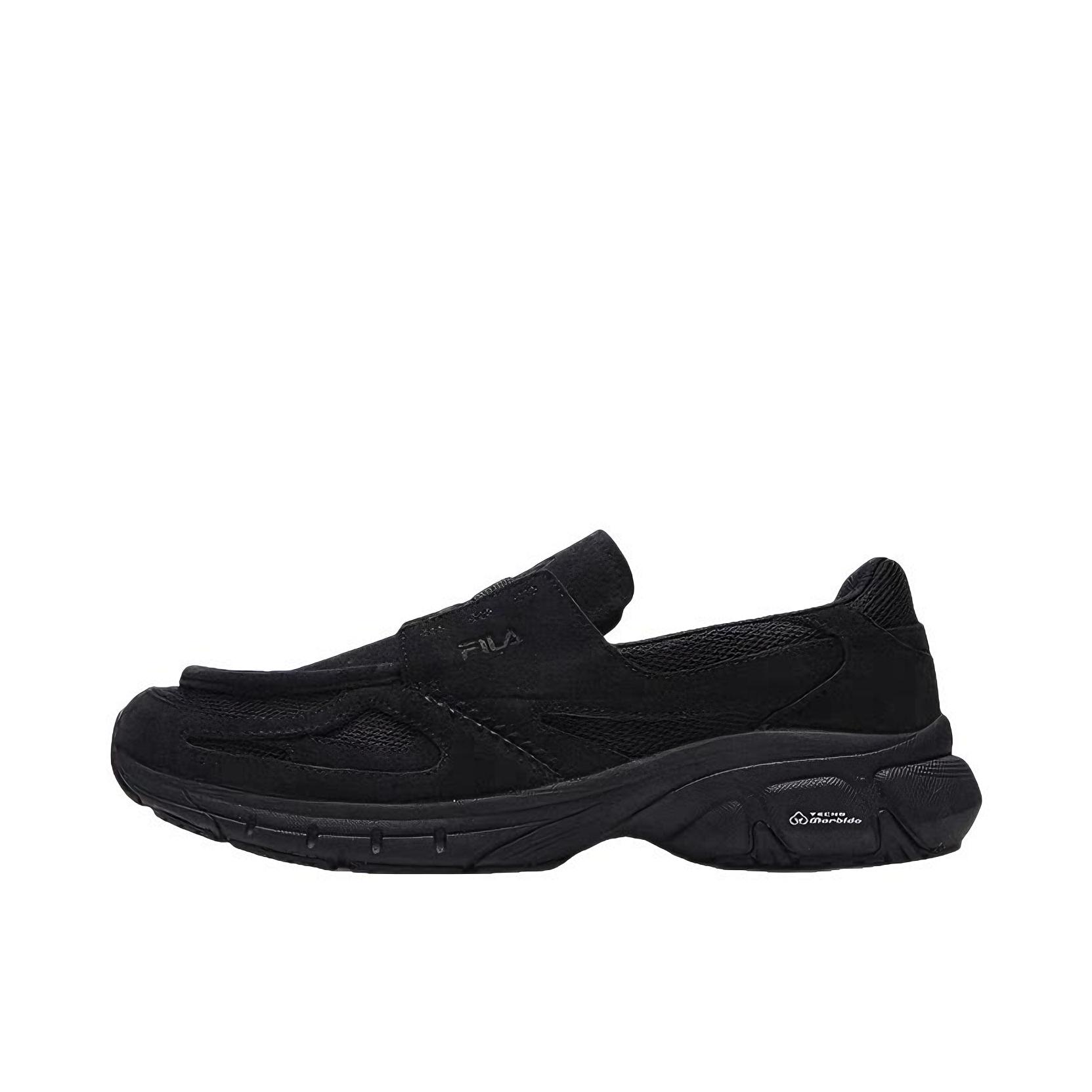 推荐商品：FILA/斐乐 闪电 乐福鞋 单鞋 一脚蹬休闲时尚运动 黑色