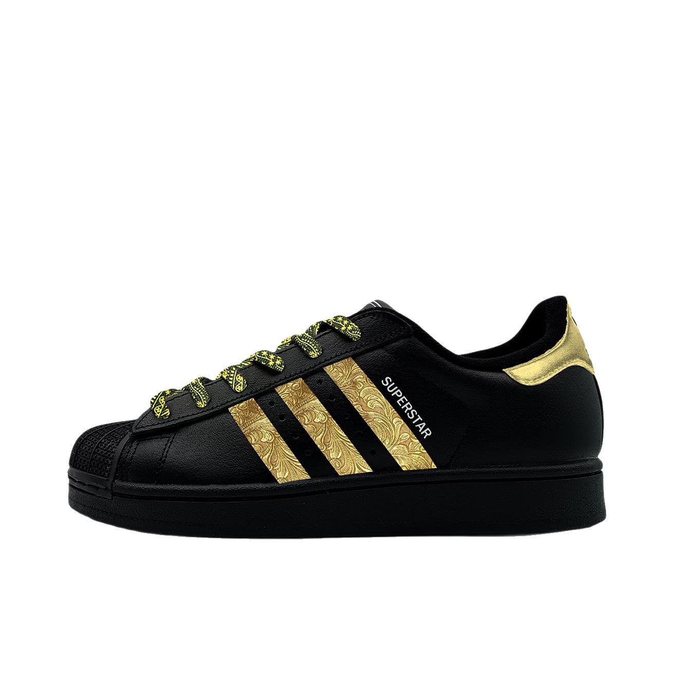 推荐商品：定制款 adidas Originals Superstar 2 板鞋 防滑减震低帮系带 流金岁月